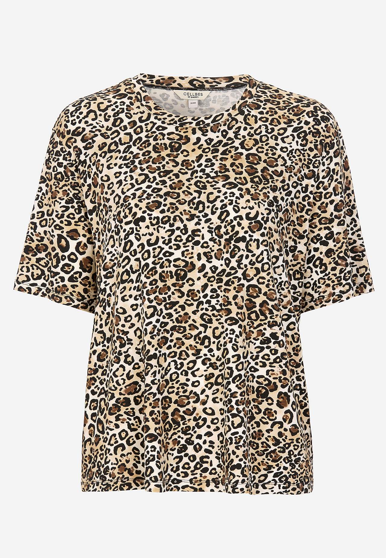 Leopard jersey top