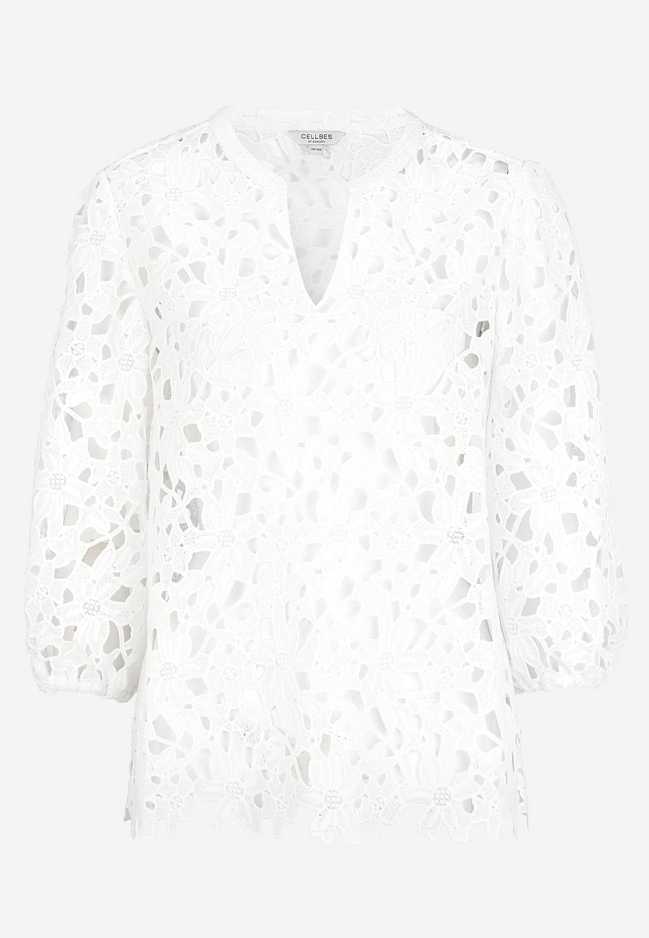 Lace blouse with a flower pattern
