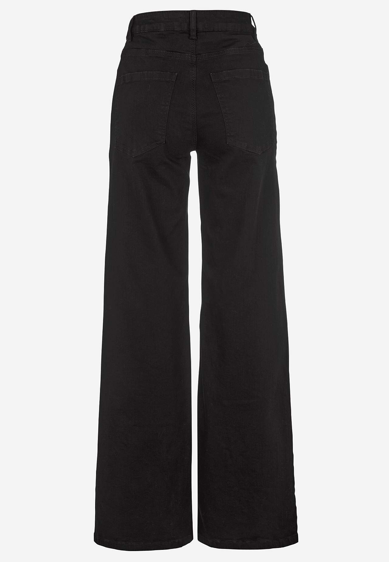 Wide, long jeans with high waist