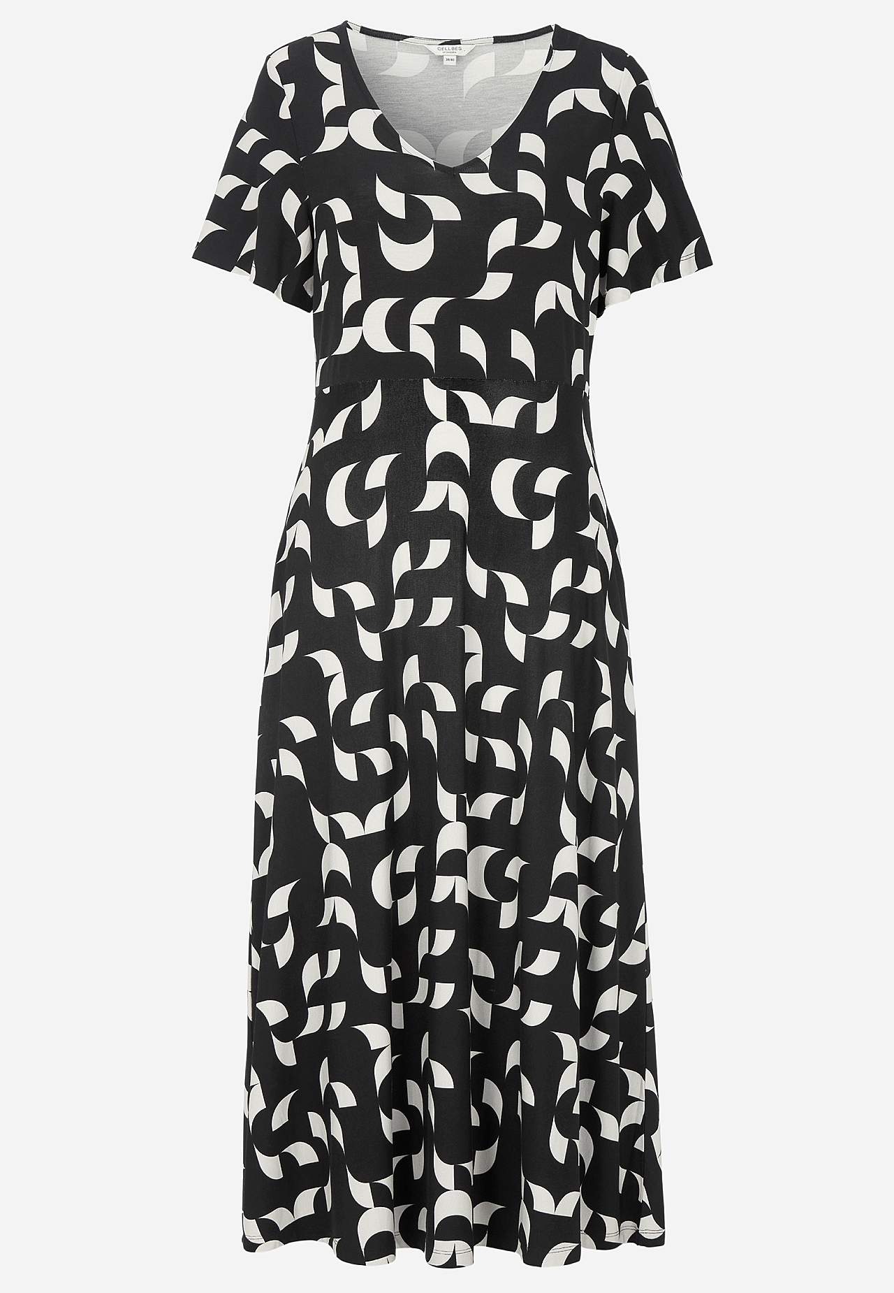 Patterned viscose dress