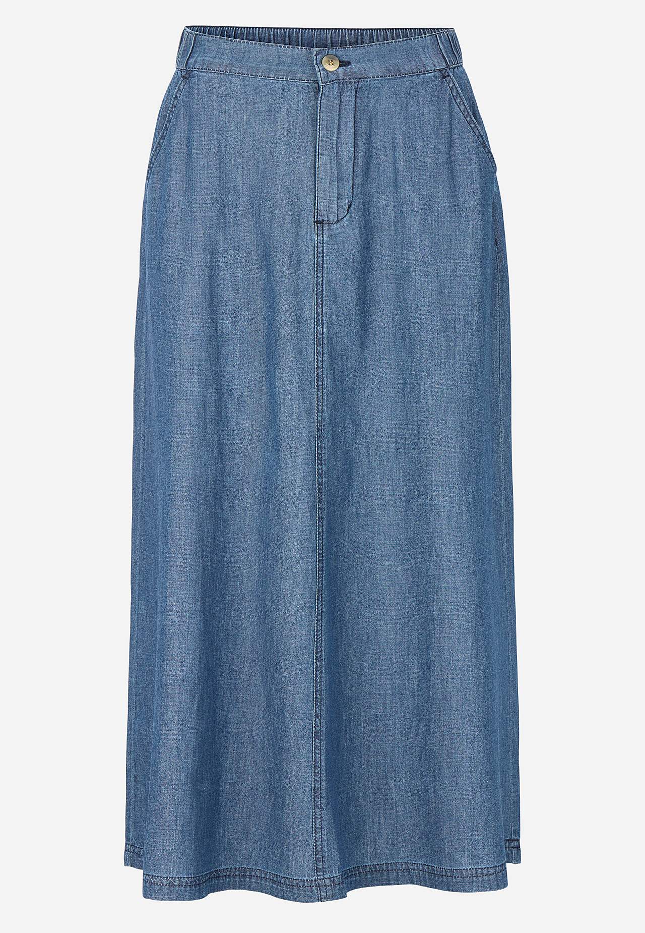Denim skirt with pockets