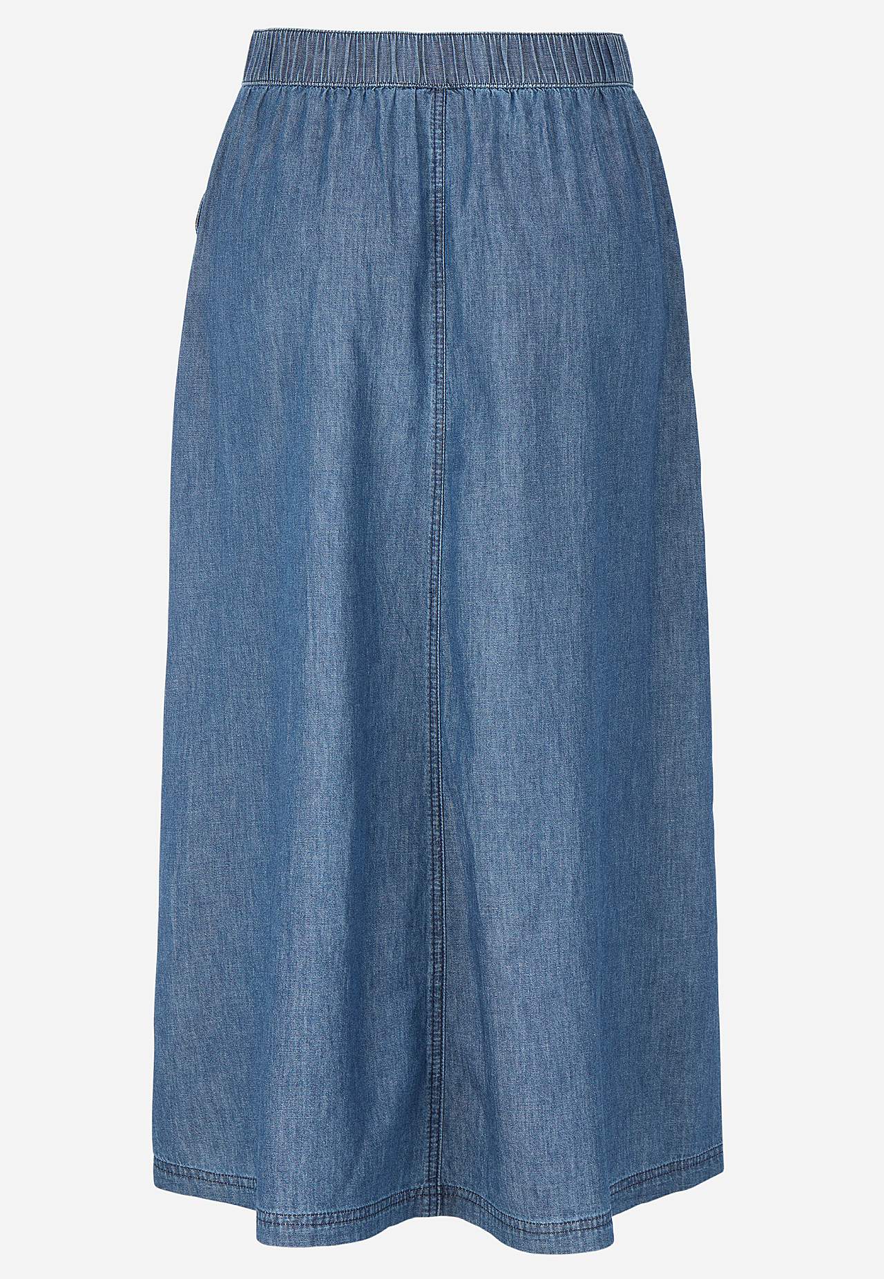 Denim skirt with pockets