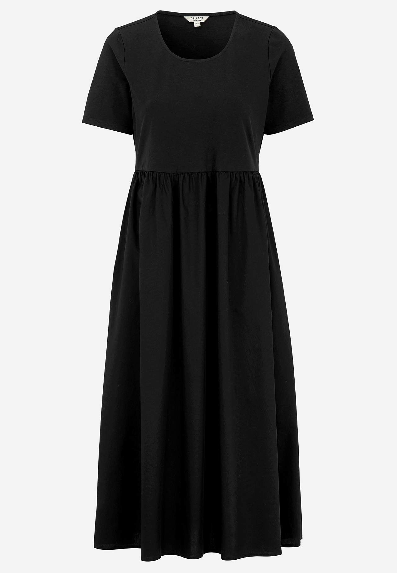 Dress in poplin and tricot