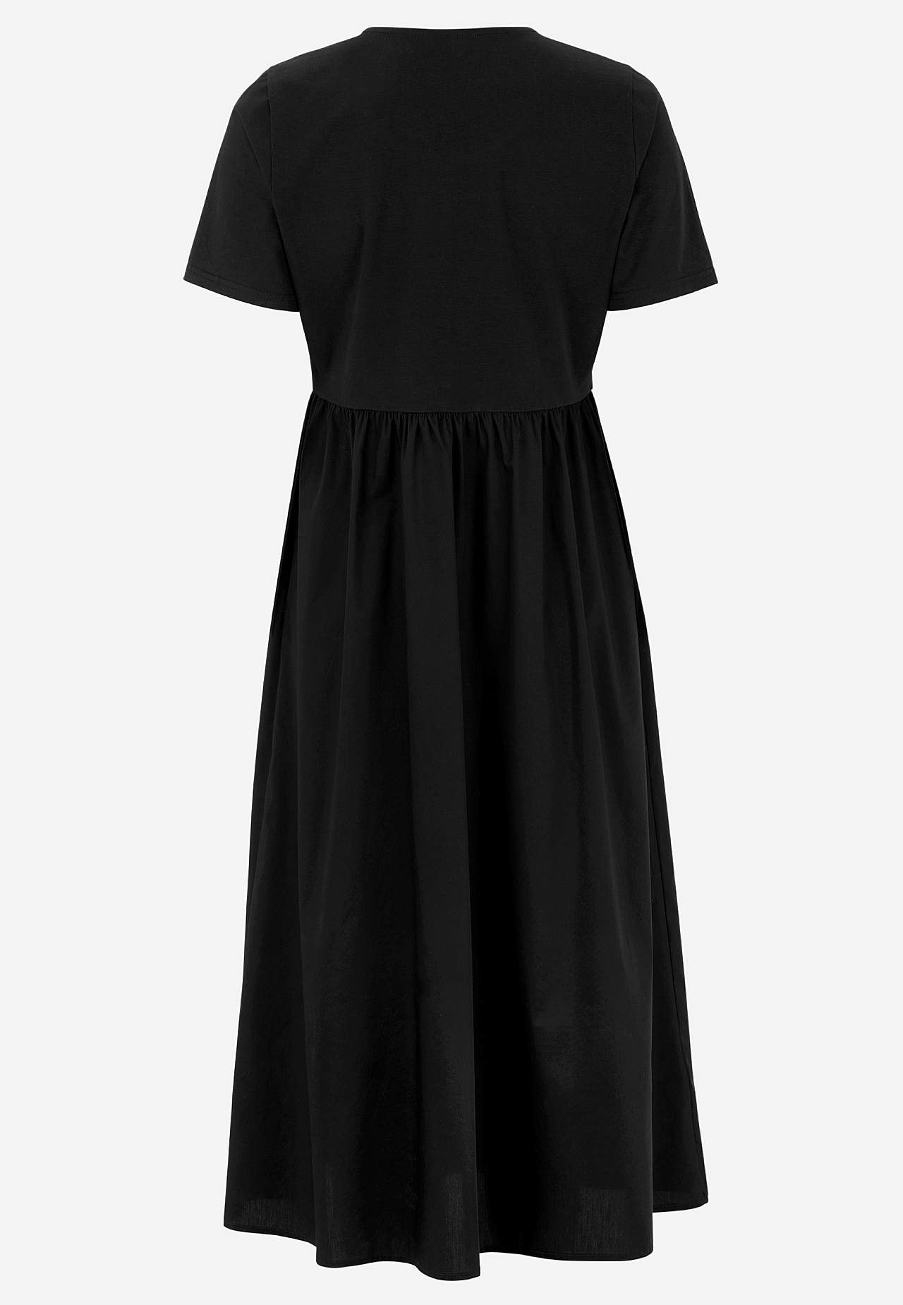 Dress in poplin and tricot