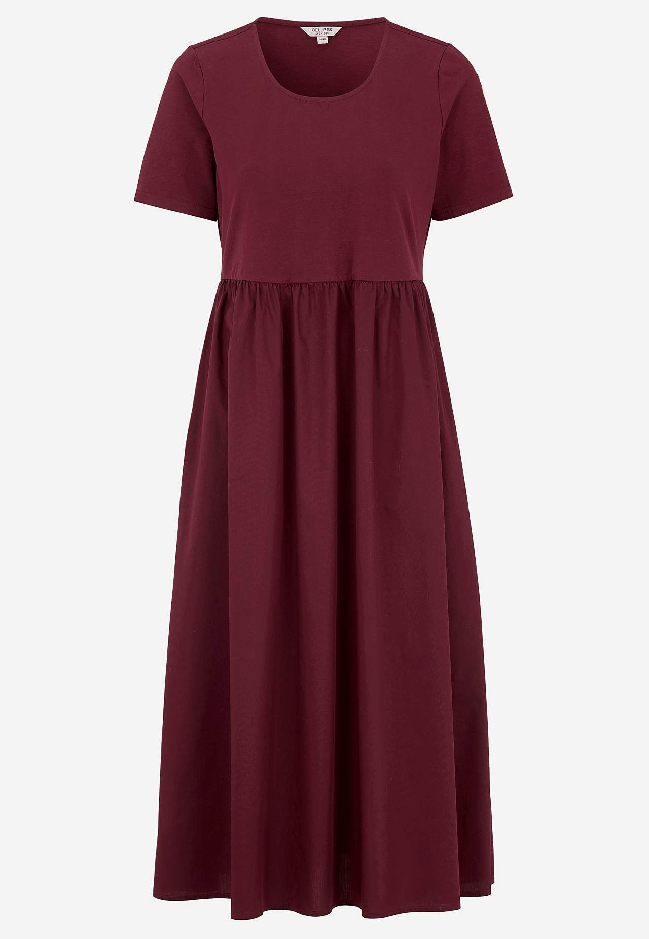 Dress in poplin and tricot