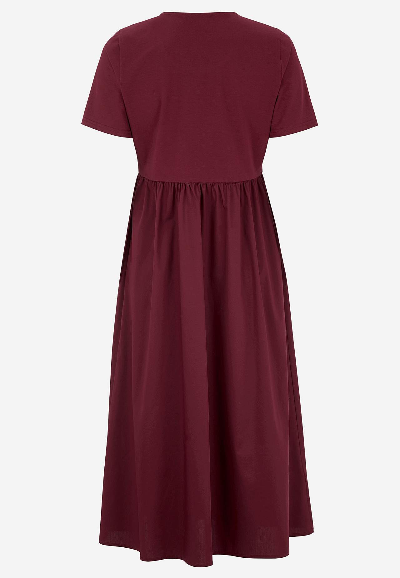 Dress in poplin and tricot