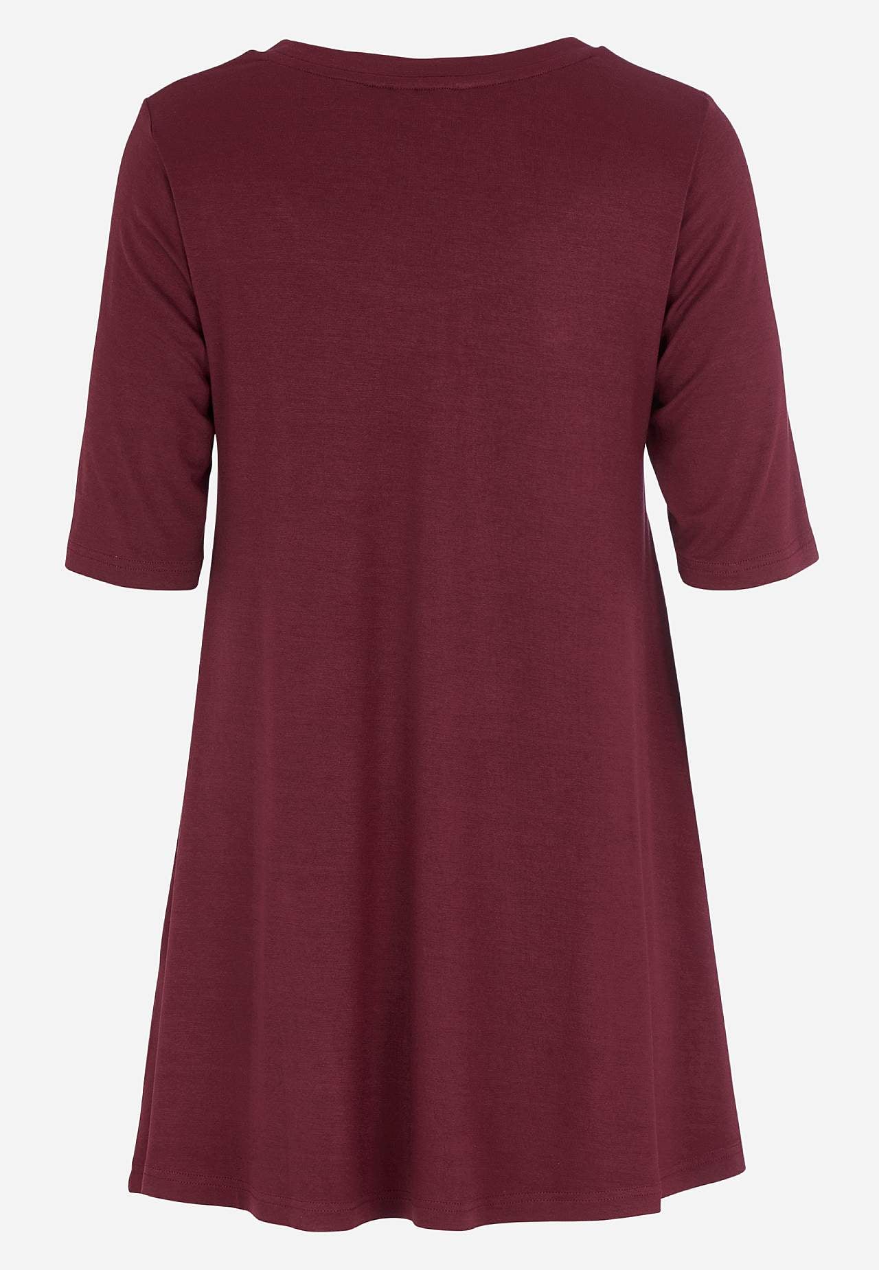 Jersey tuniq with short sleeves