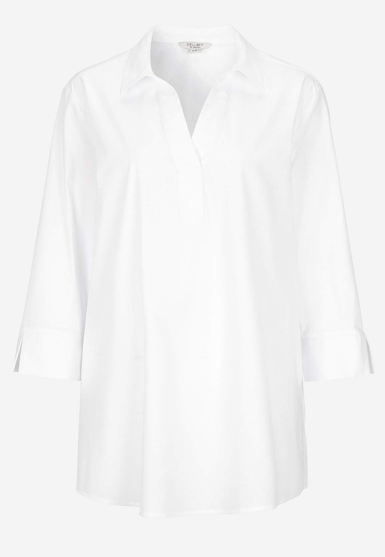 Woven tunic in poplin