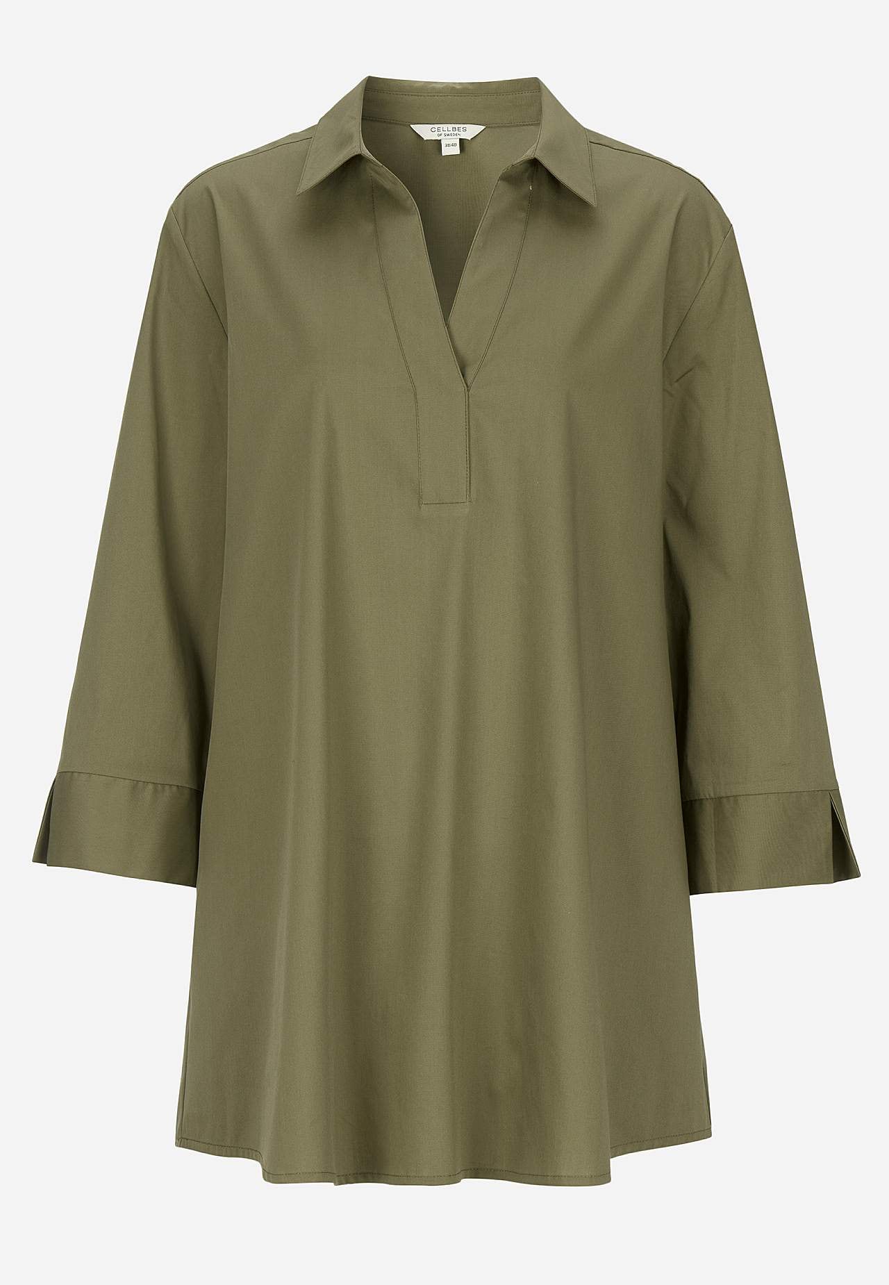 Woven tunic in poplin