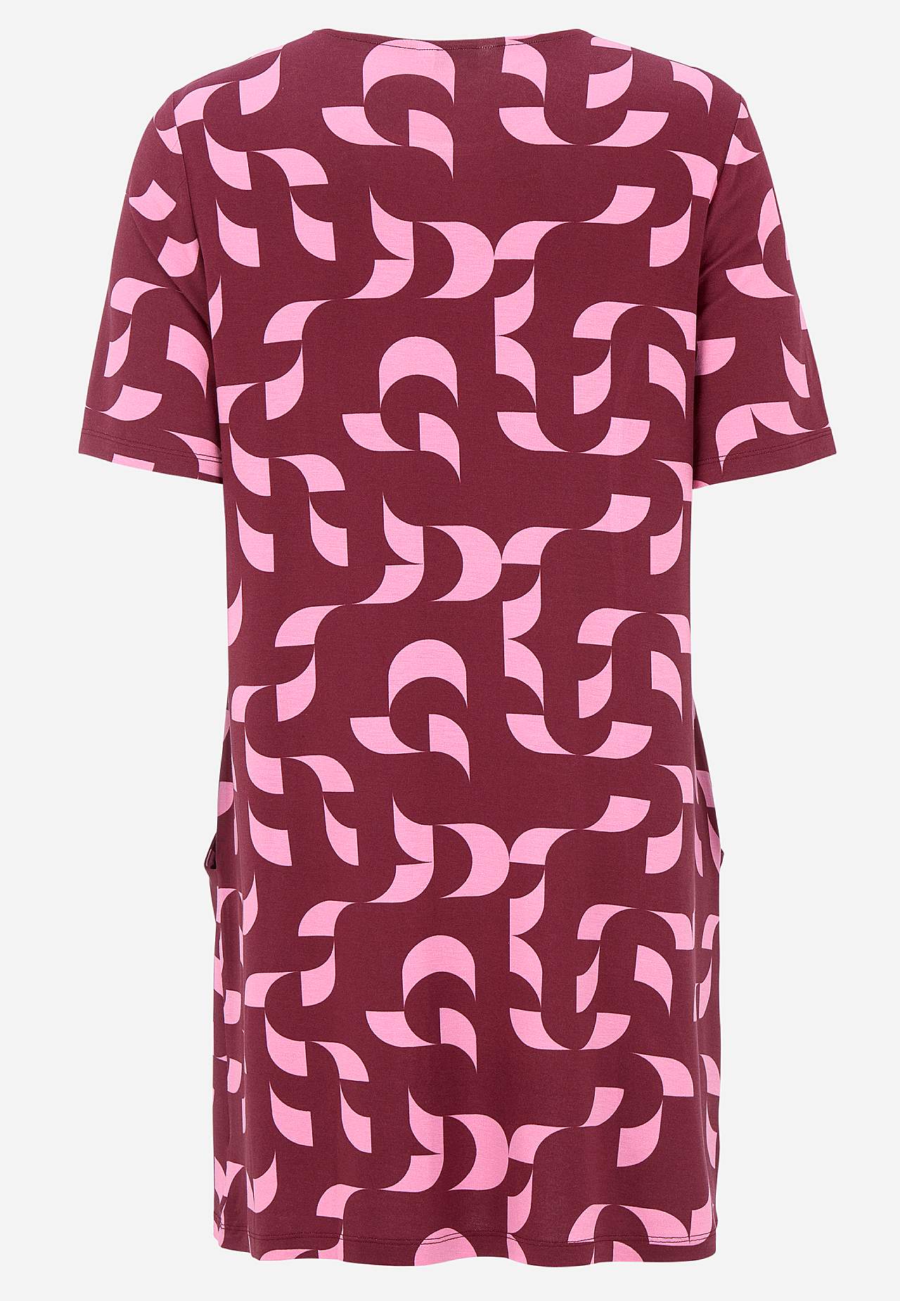 Patterned tunic with pockets