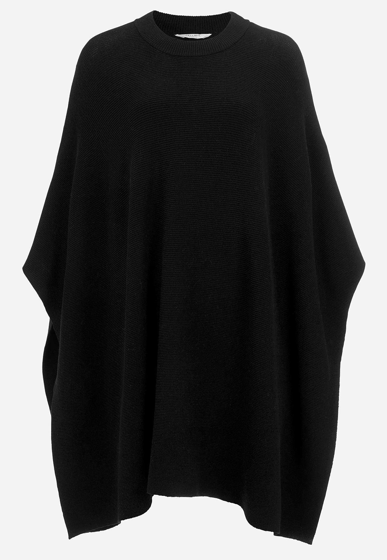 Fine-knitted poncho
