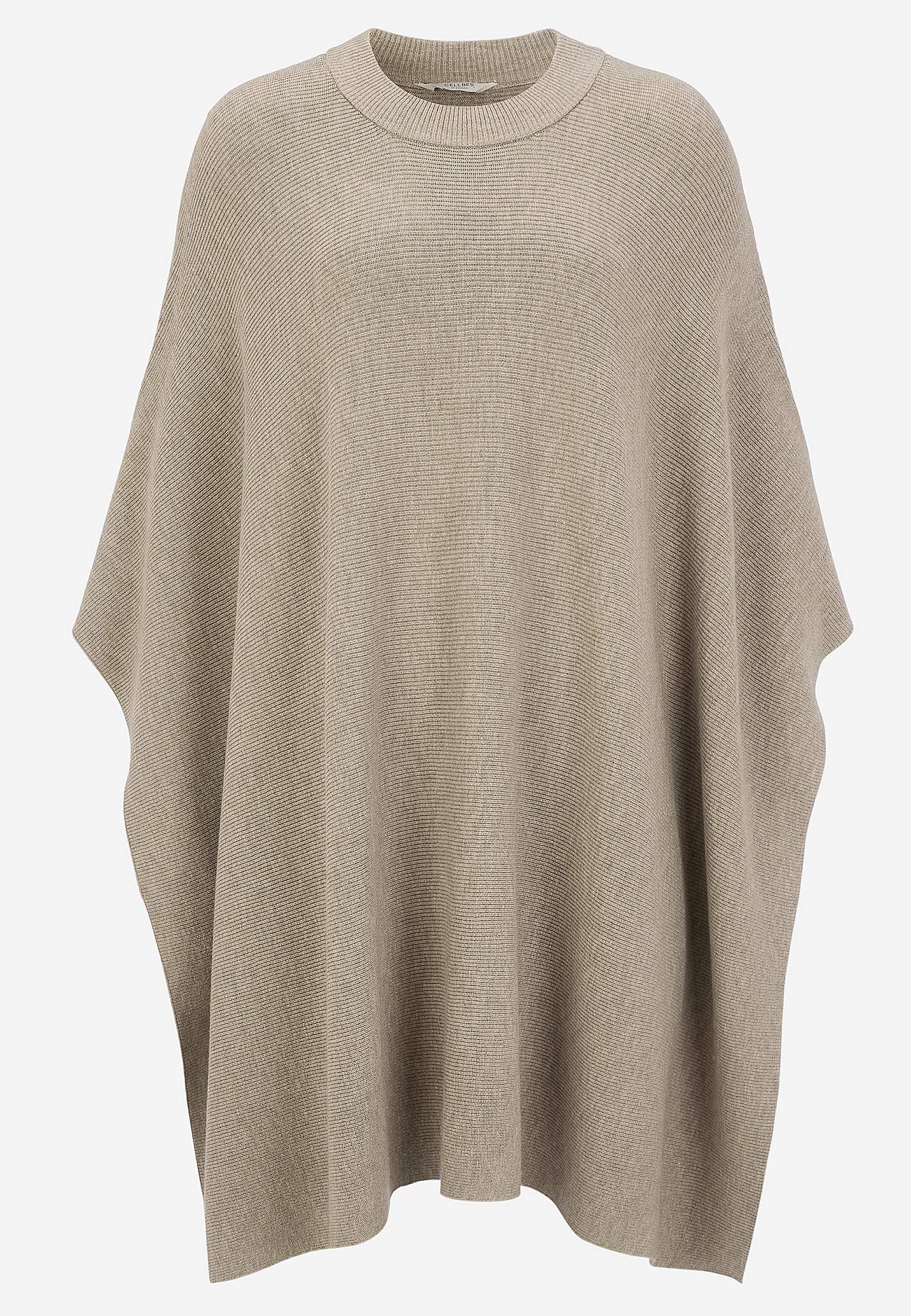Fine-knitted poncho