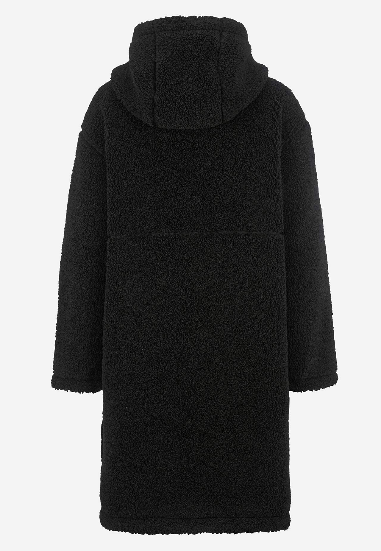 Pile jacket with hood