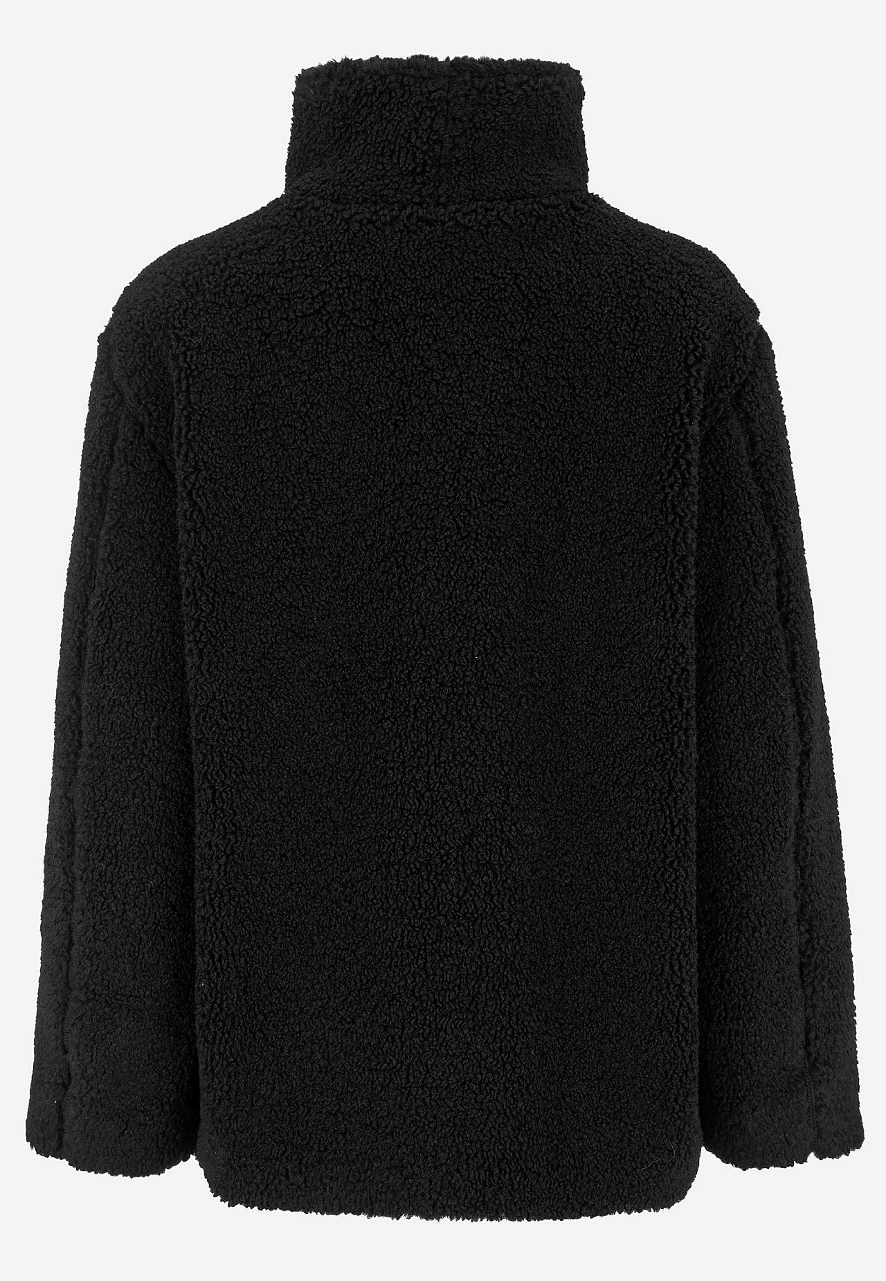 Pile jacket with stand-up collar
