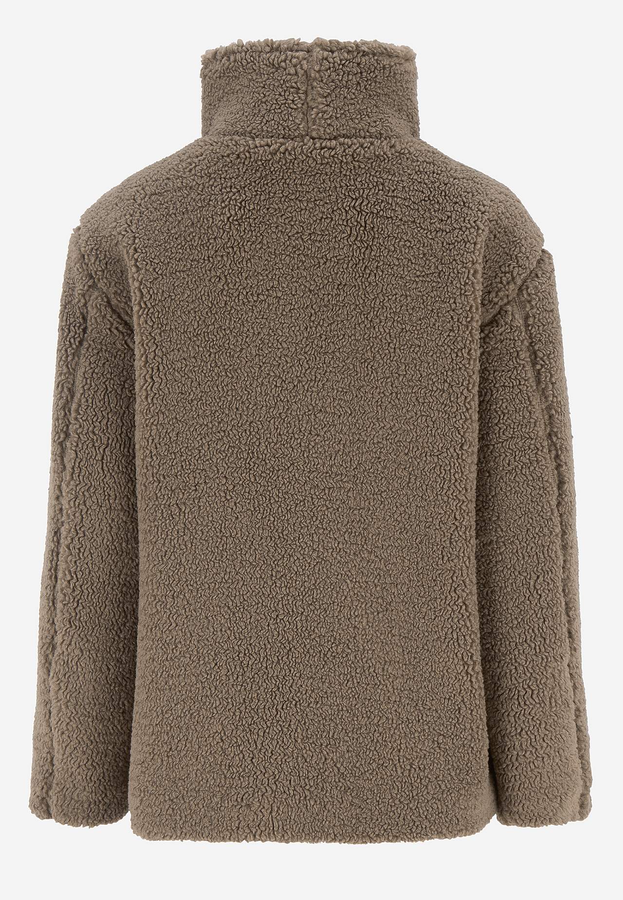 Pile jacket with stand-up collar