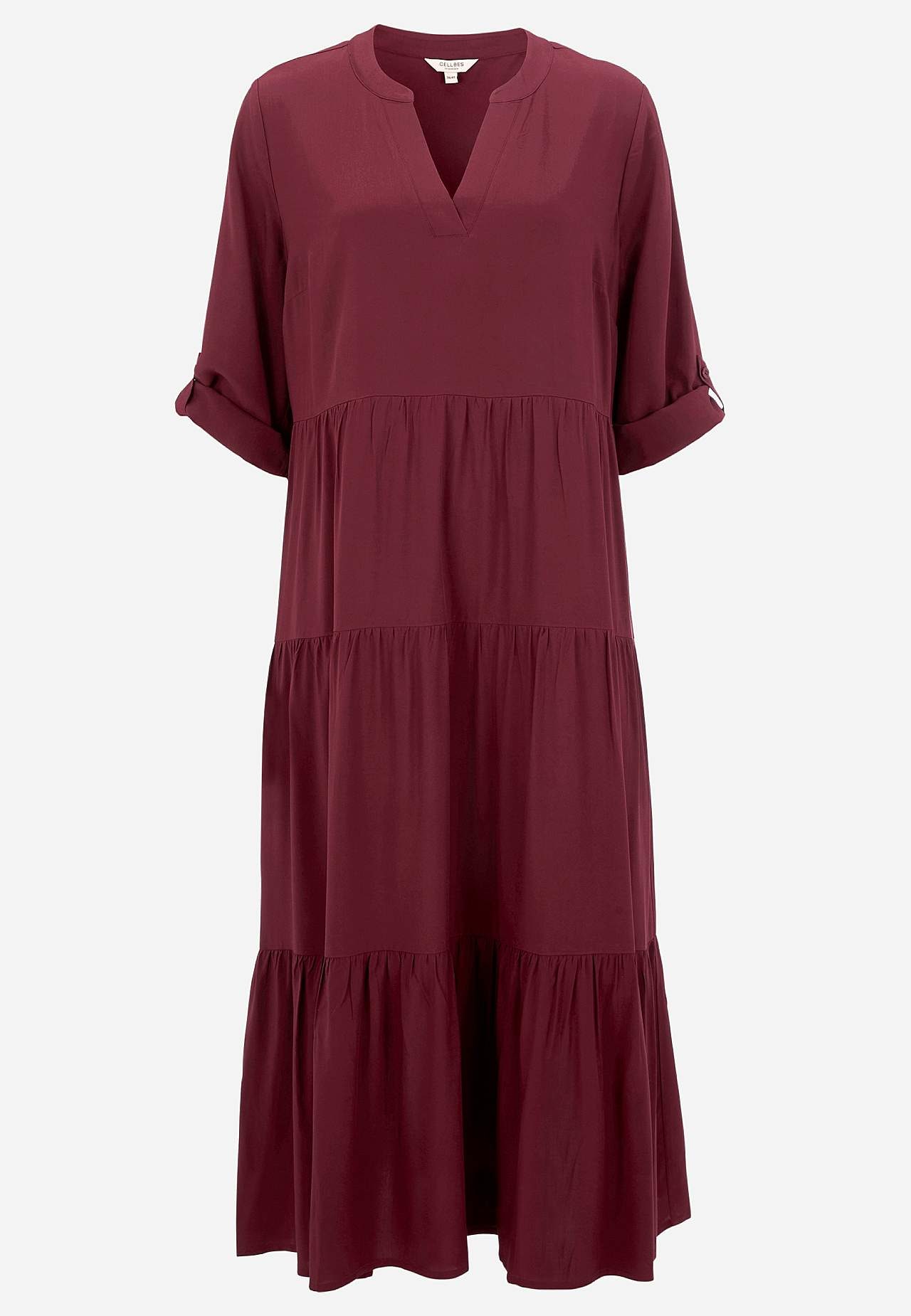 Dress with flounces