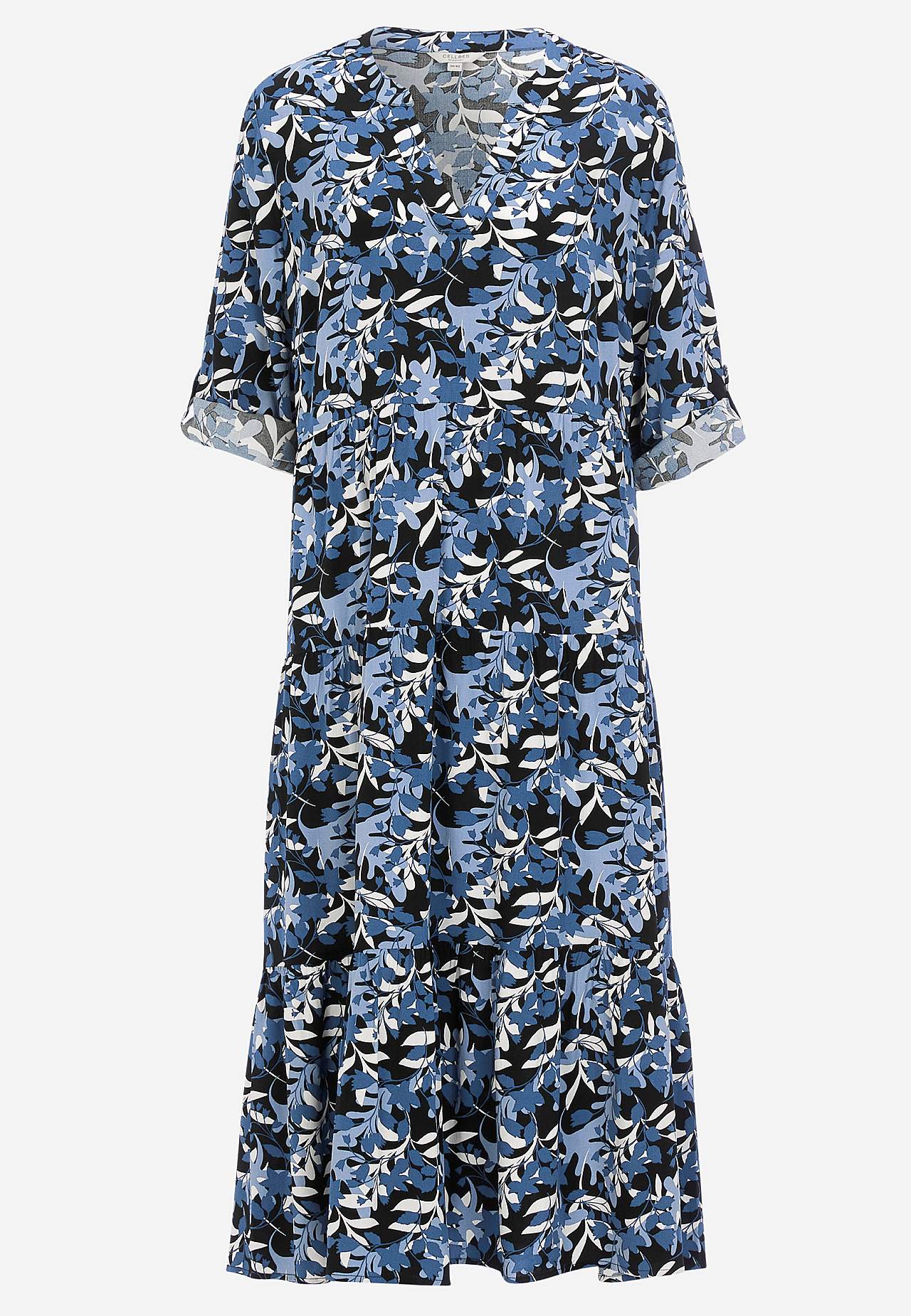Dress with flounces