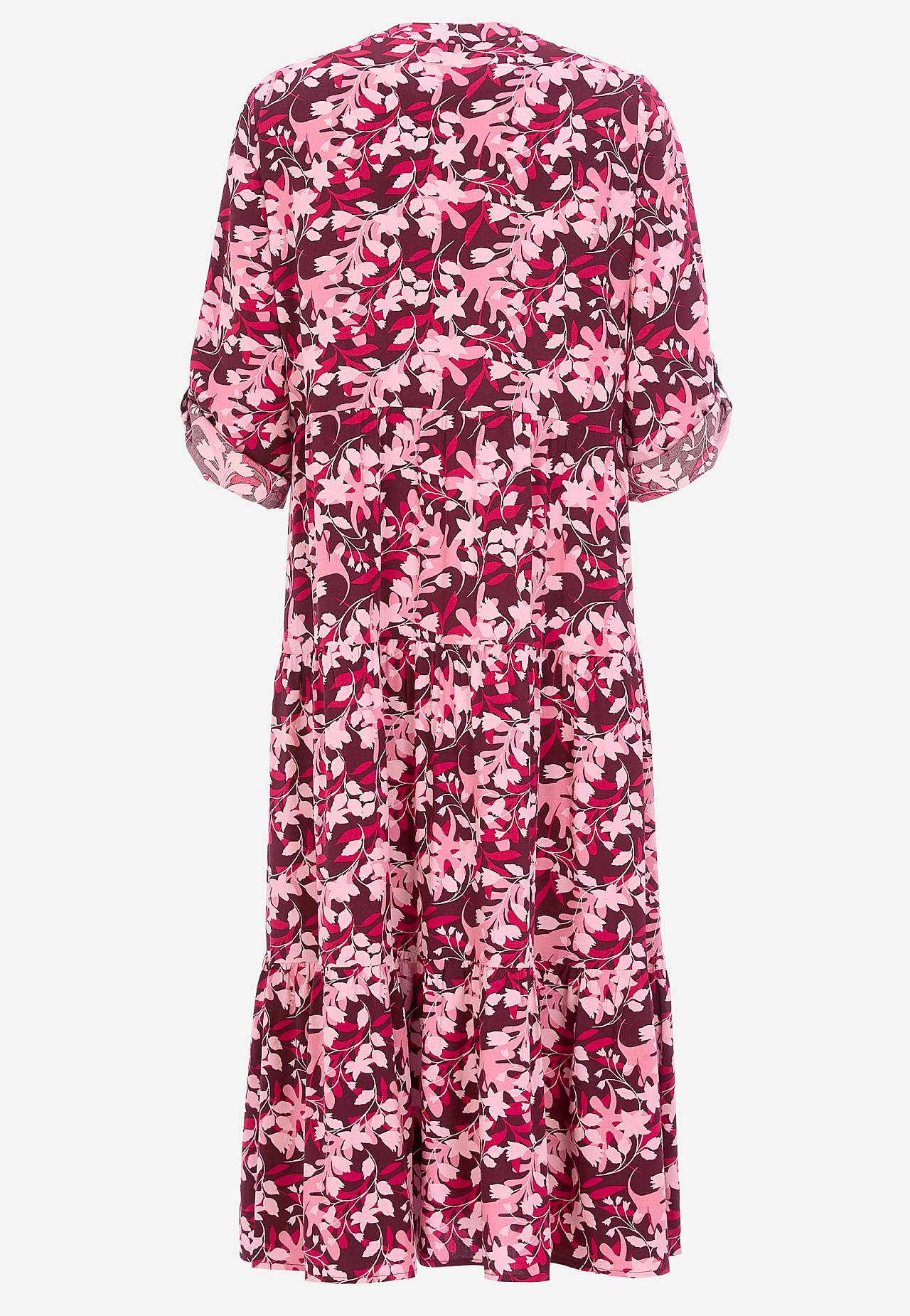 Dress with flounces
