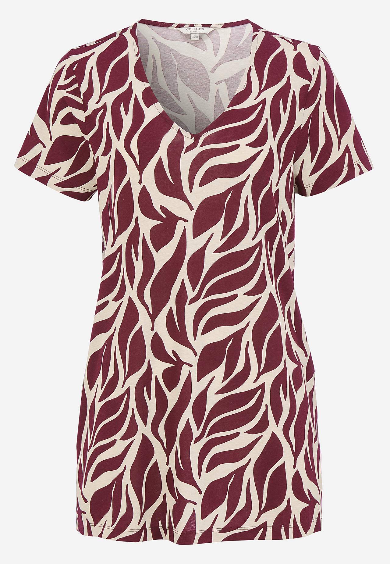 Patterned jersey tuniq with pockets