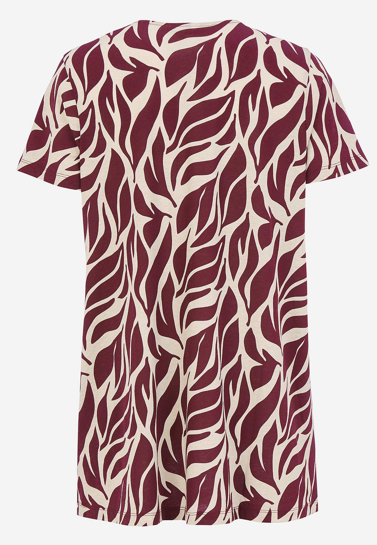 Patterned jersey tuniq with pockets
