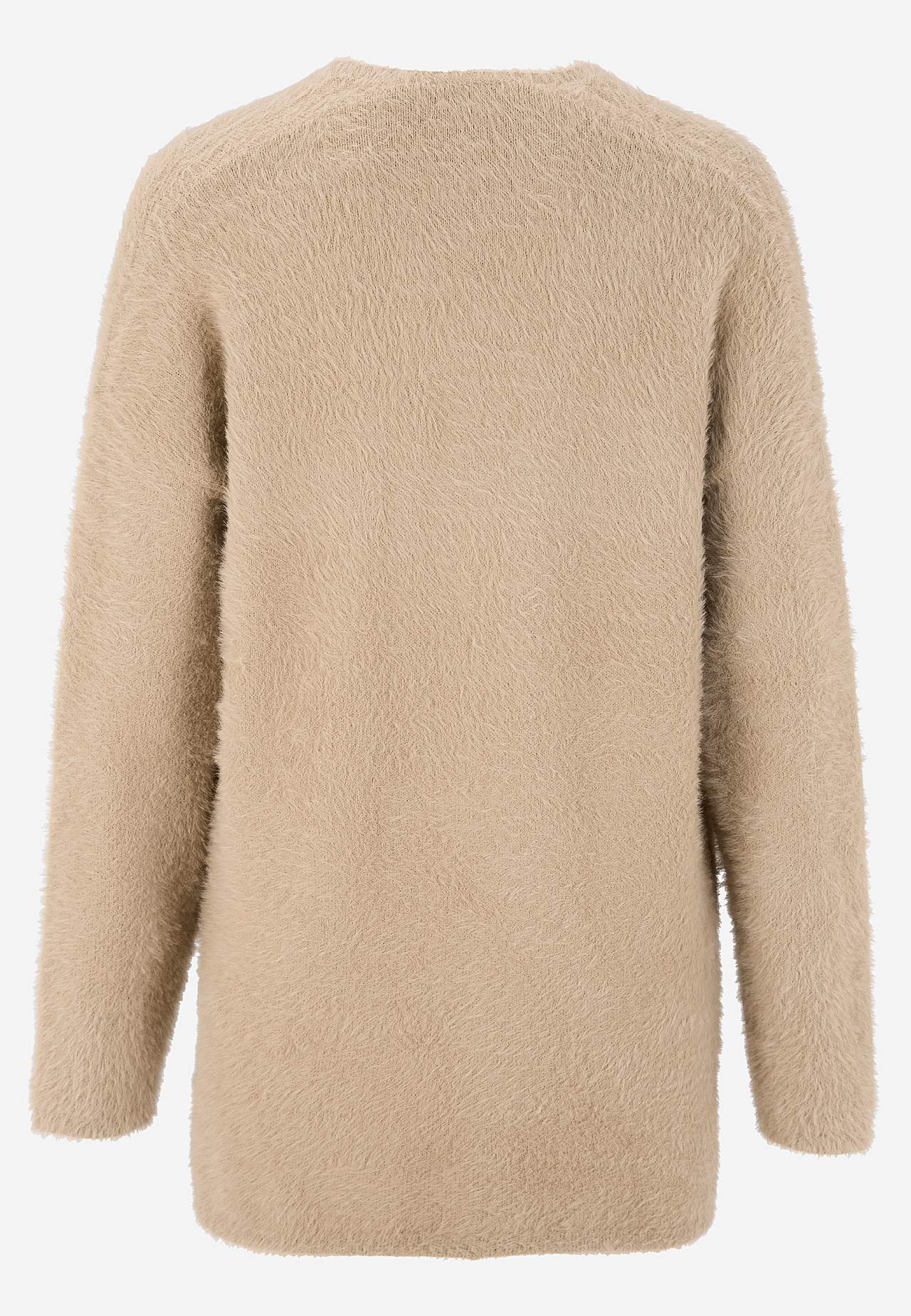 Knitted, open cardigan