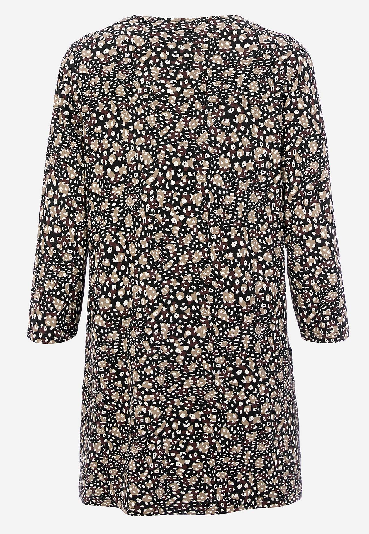 Patterned jersey tuniq with pockets