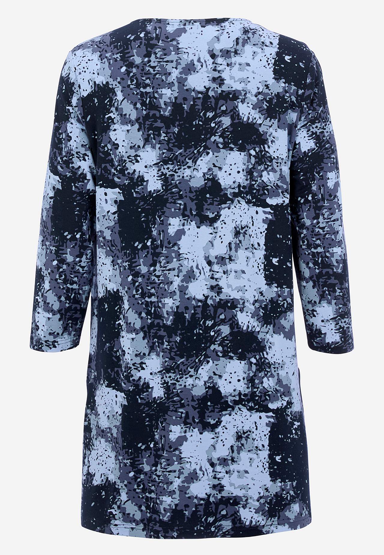Patterned jersey tuniq with pockets