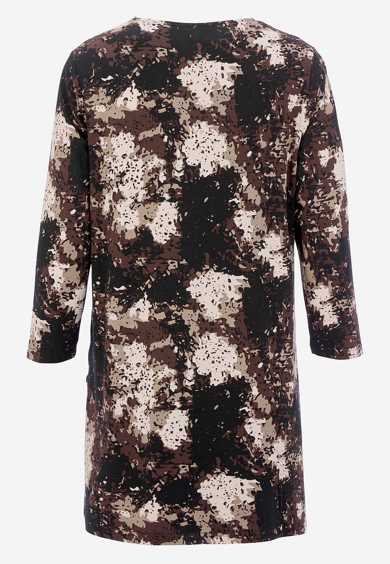 Patterned jersey tuniq with pockets