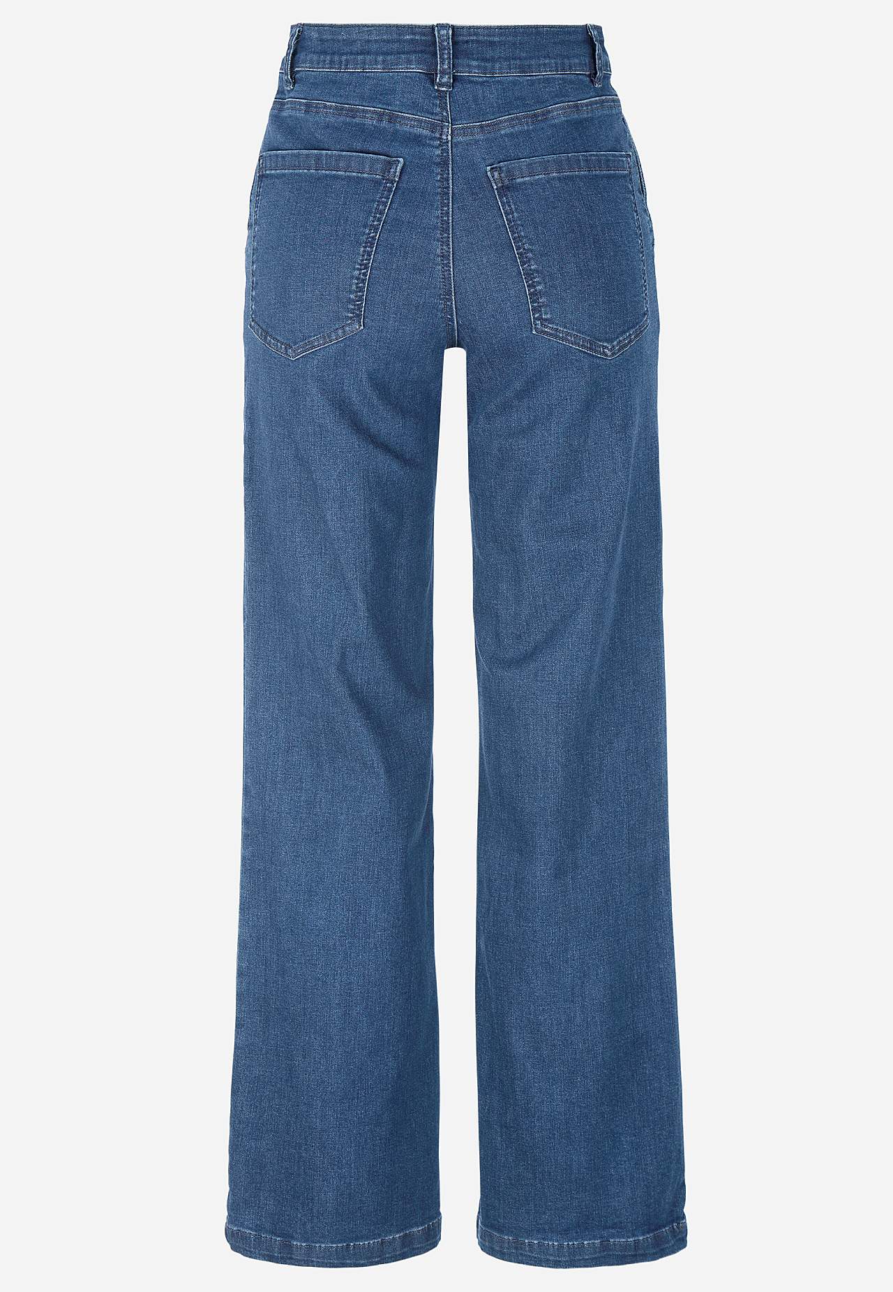 Stretch jeans with stitched creases