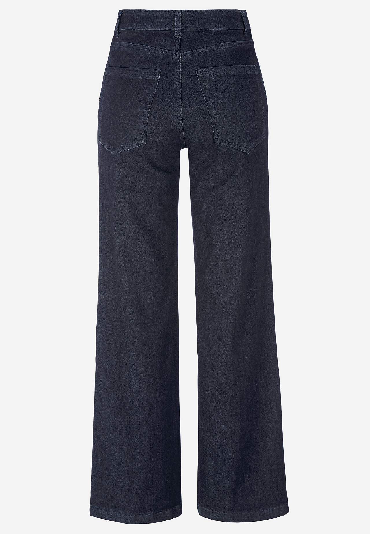 Stretch jeans with stitched creases