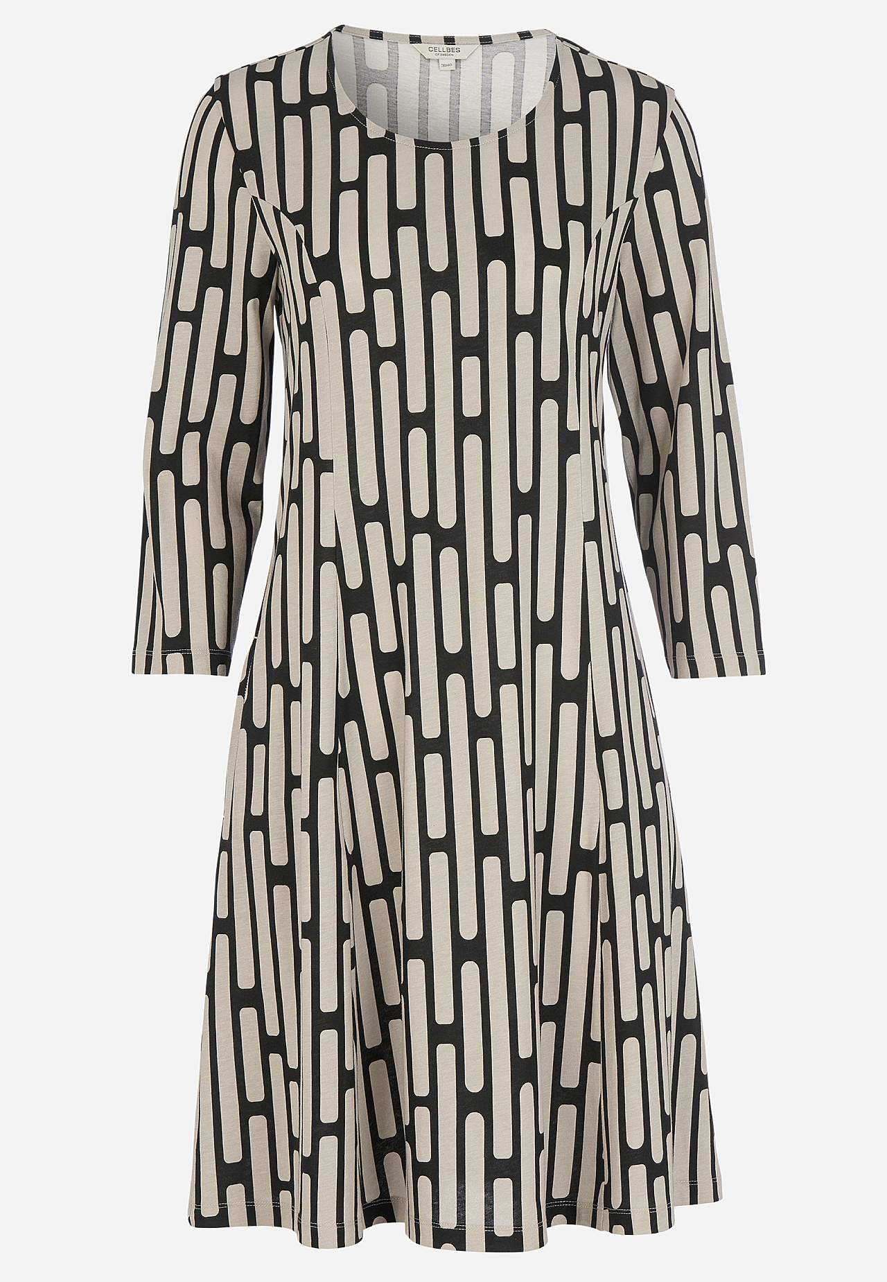 Patterned jersey dress with pockets