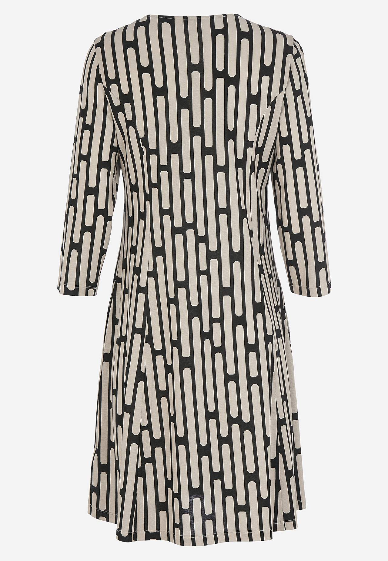 Patterned jersey dress with pockets
