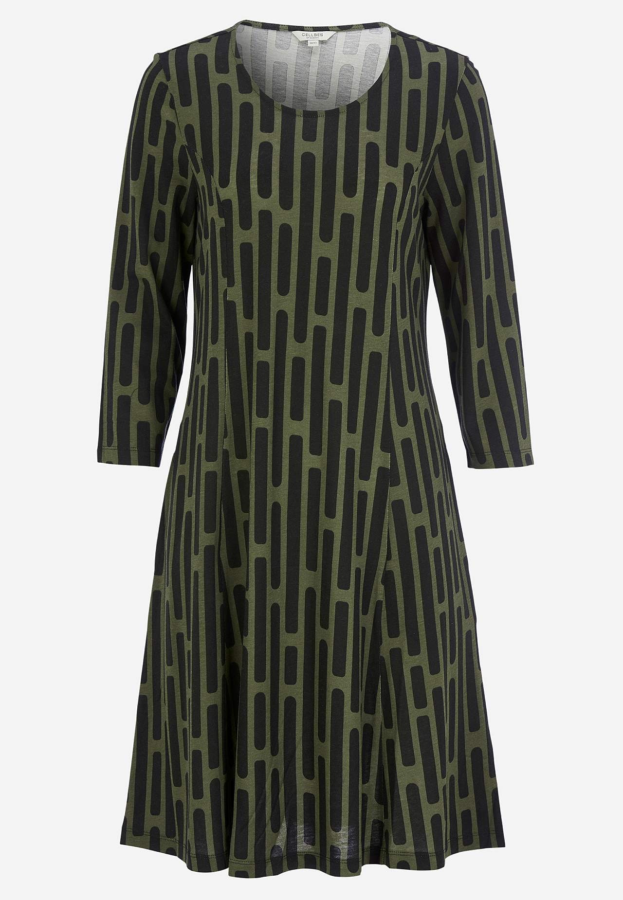 Patterned jersey dress with pockets