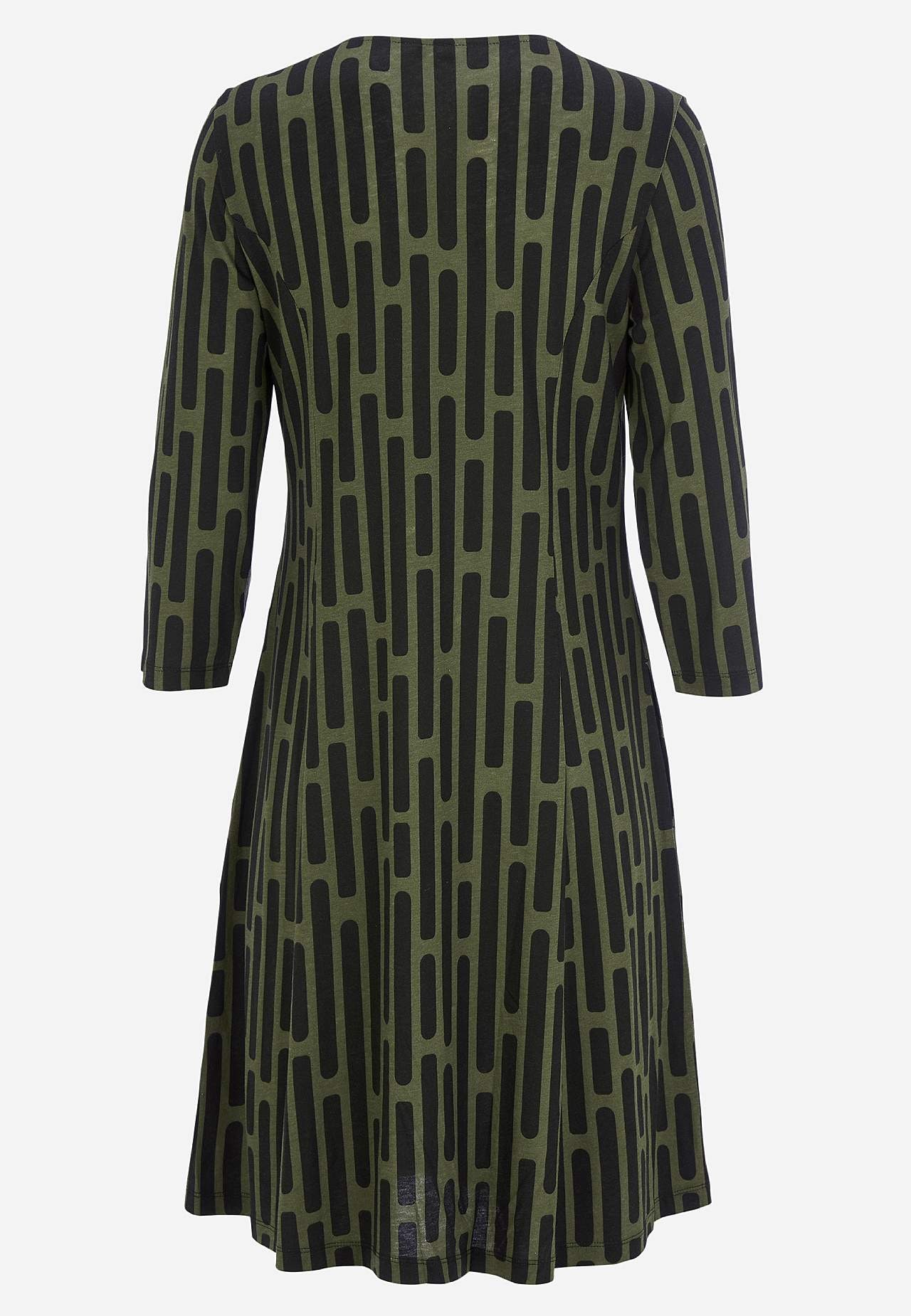 Patterned jersey dress with pockets