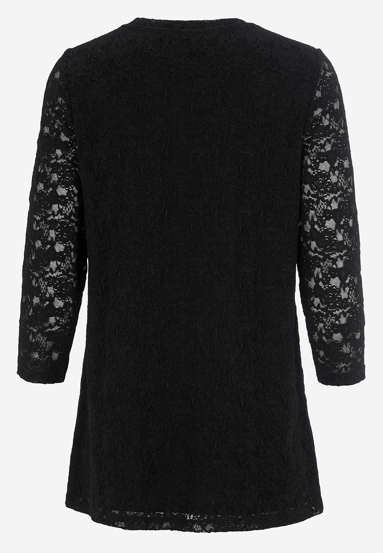 Lace tunic with round neck