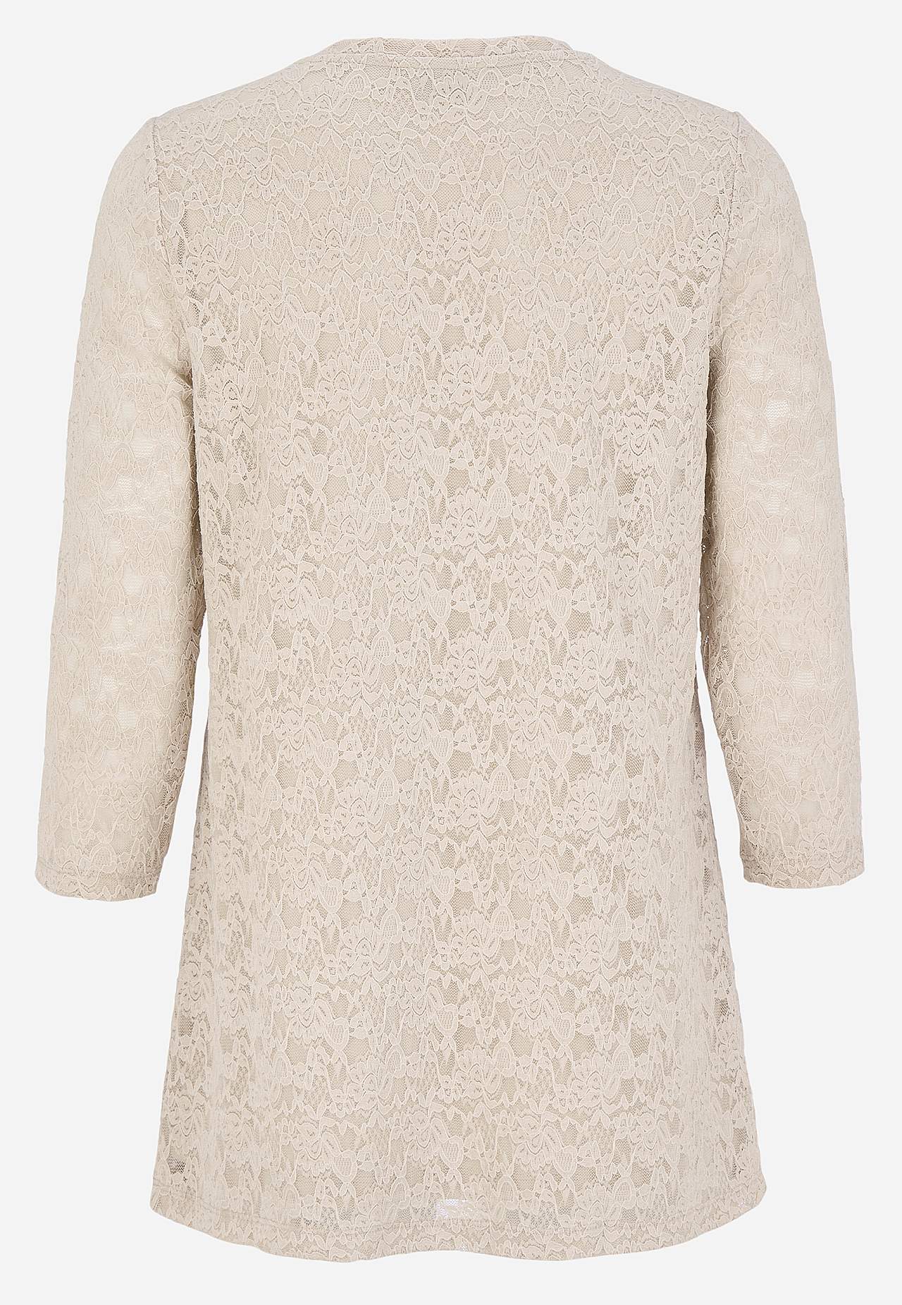 Lace tunic with round neck
