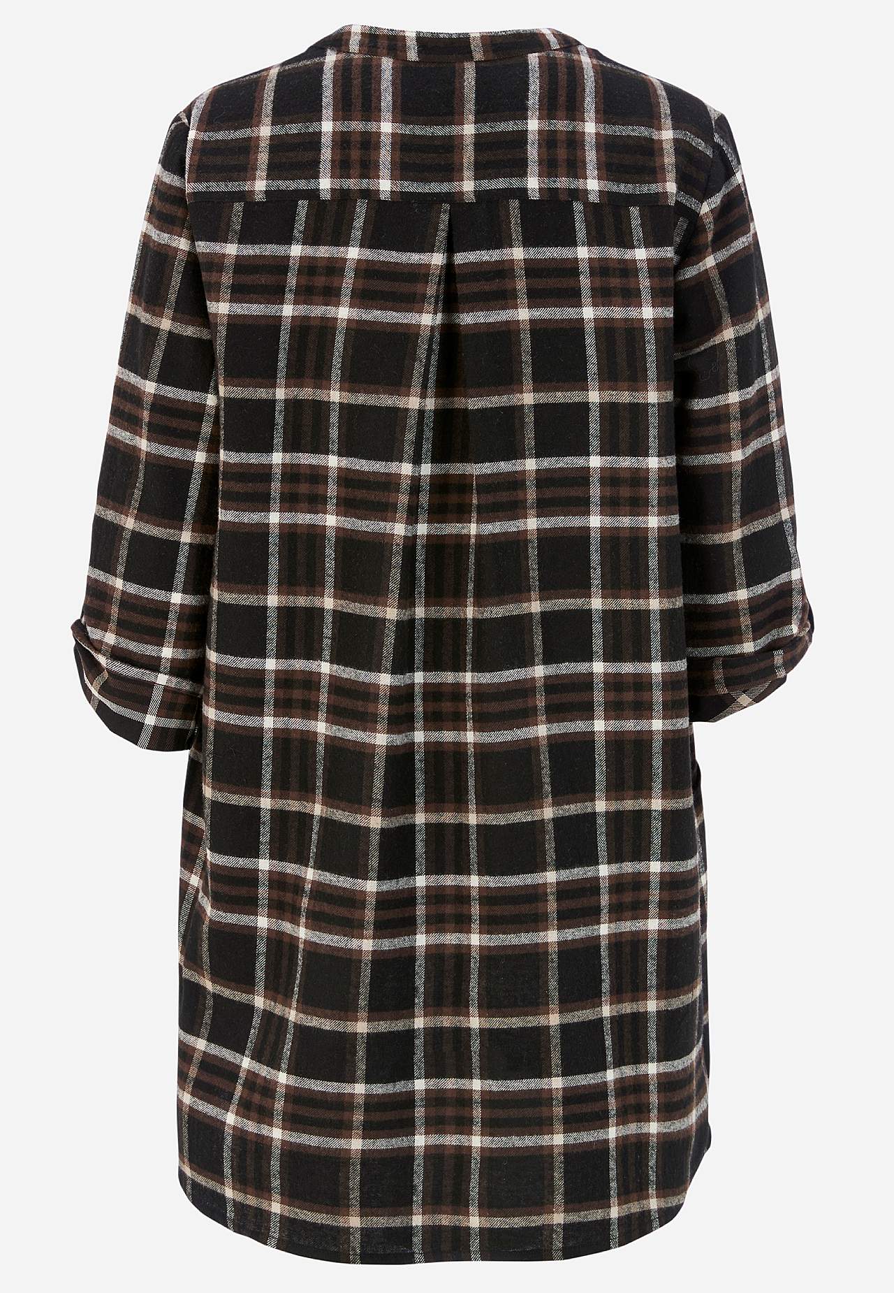 Tunic in flannel with pockets