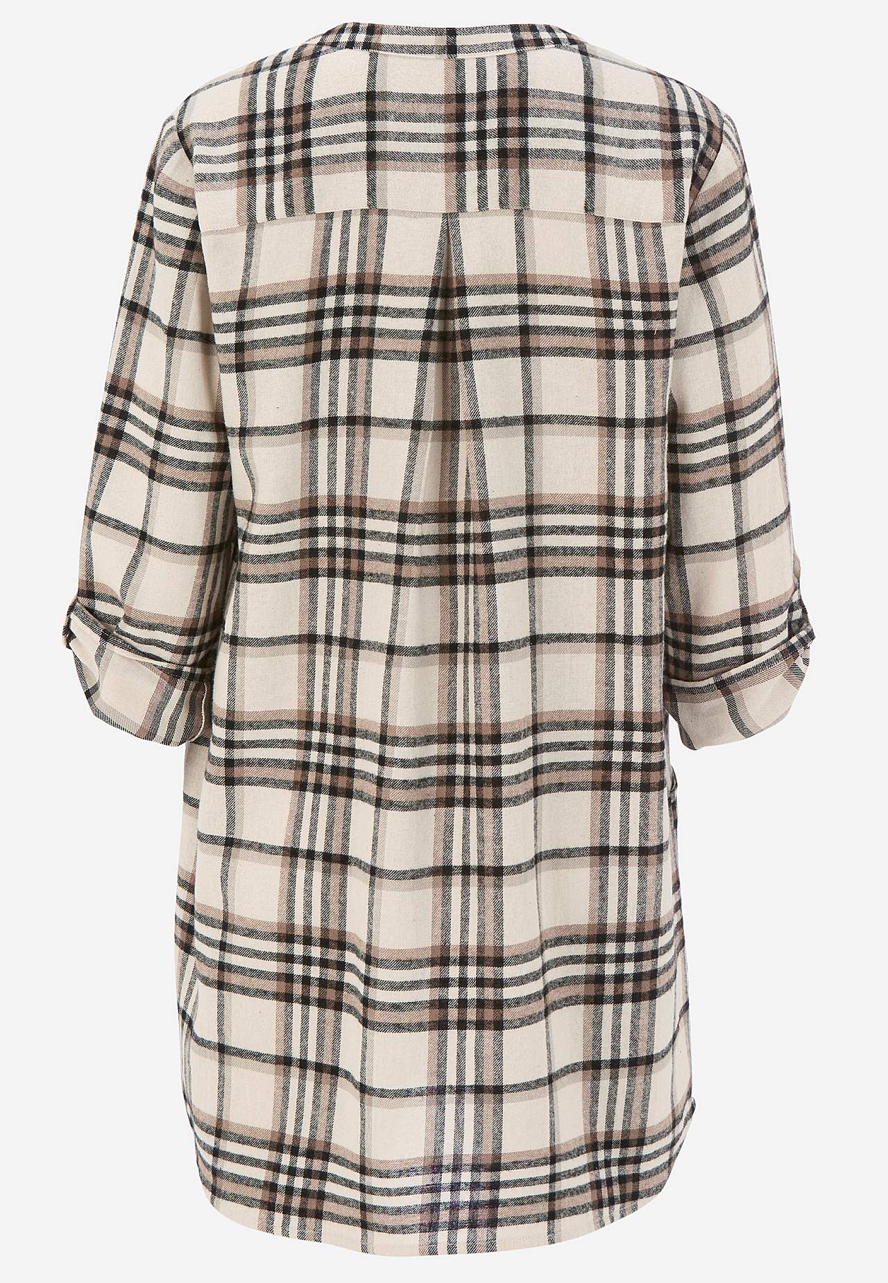 Tunic in flannel with pockets