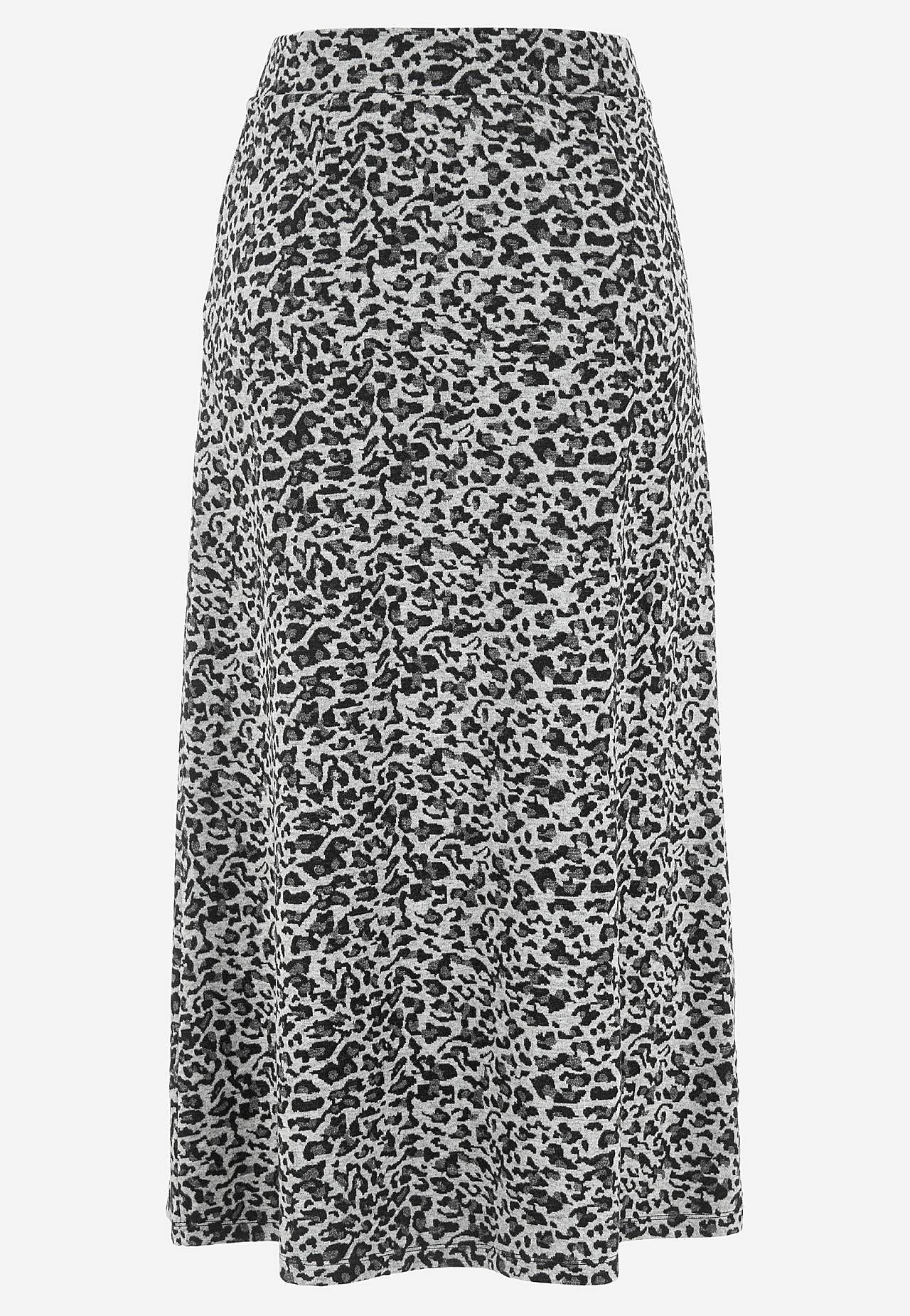 Flared jersey skirt with pockets