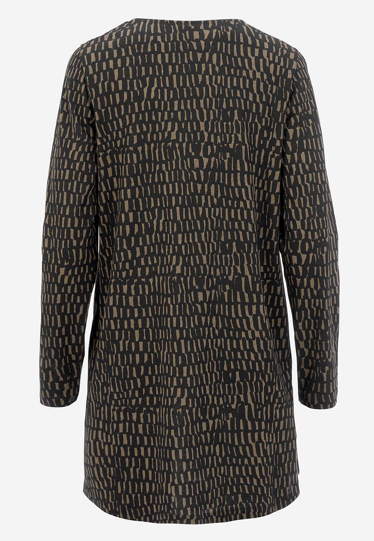 Patterned jersey tuniq with pockets