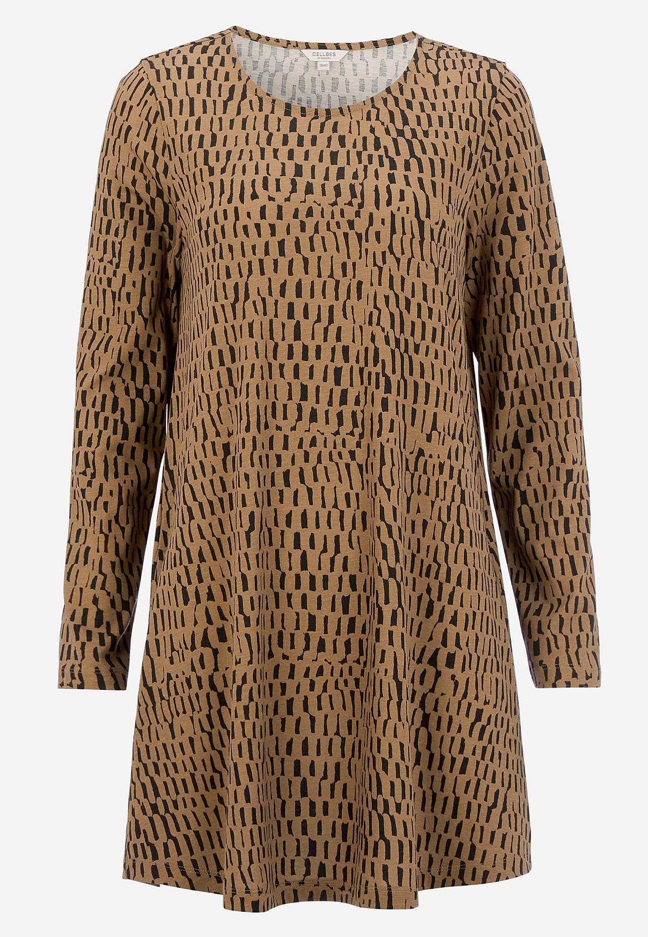 Patterned jersey tuniq with pockets