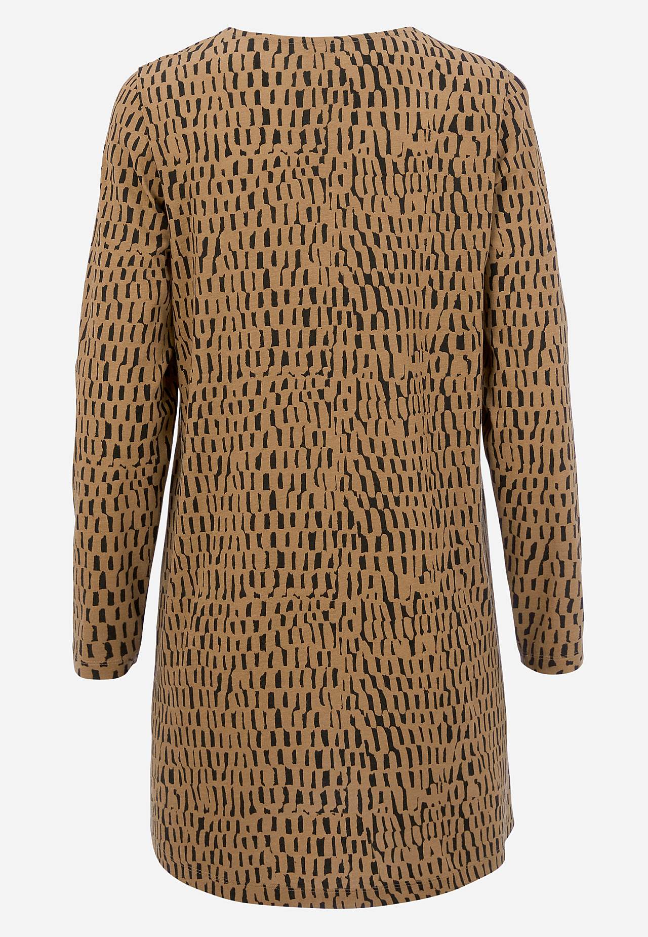 Patterned jersey tuniq with pockets