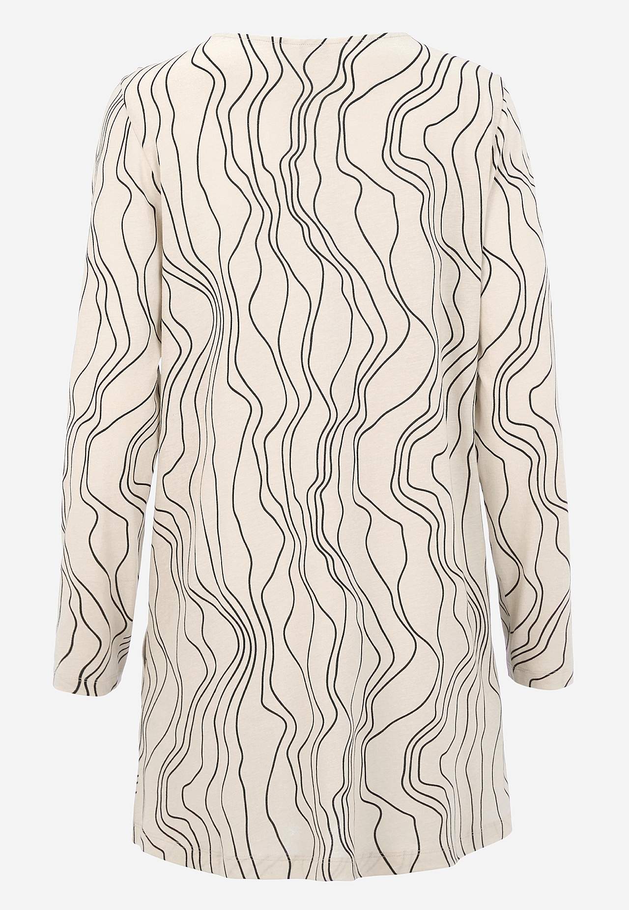 Patterned jersey tuniq with pockets