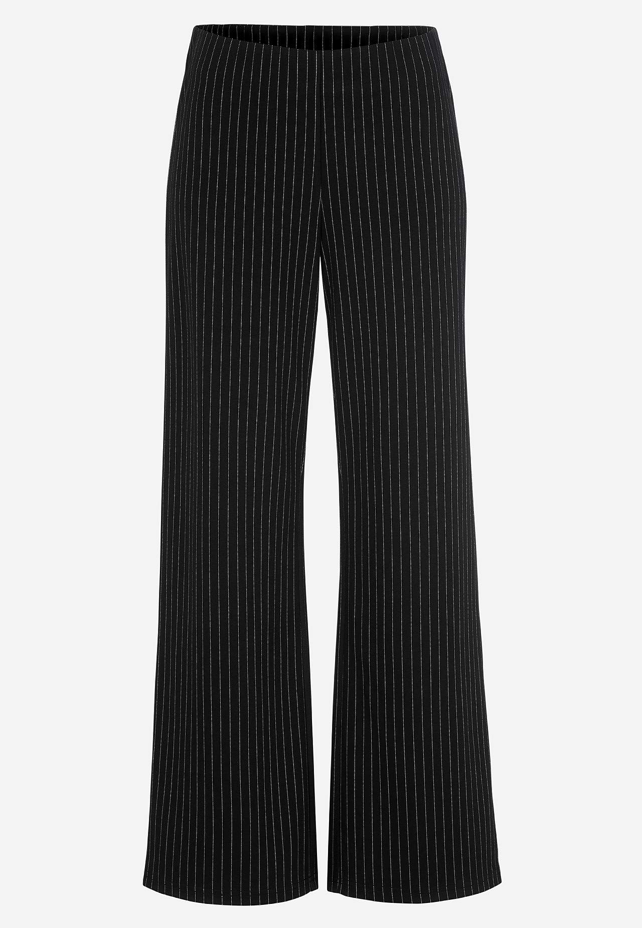 Jersey pants with straight legs