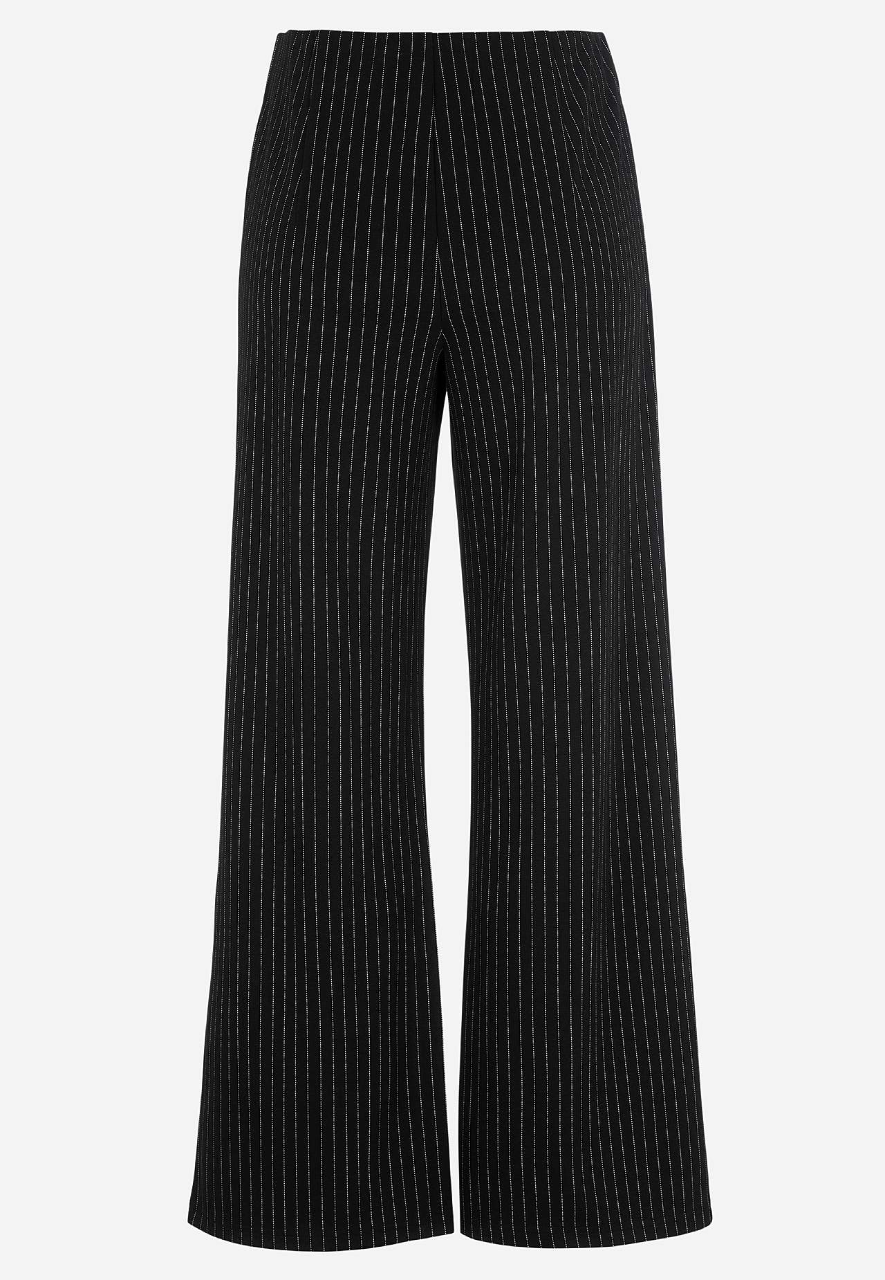 Jersey pants with straight legs