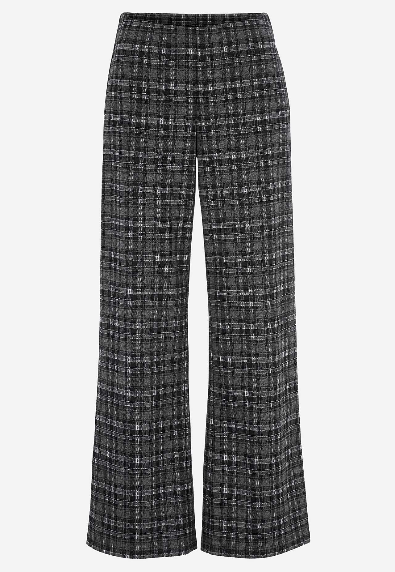 Jersey pants with straight legs