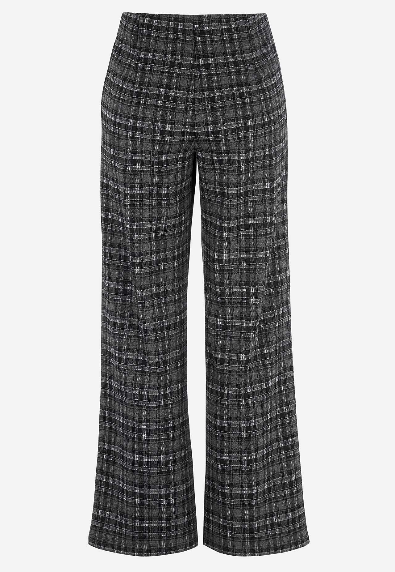 Jersey pants with straight legs