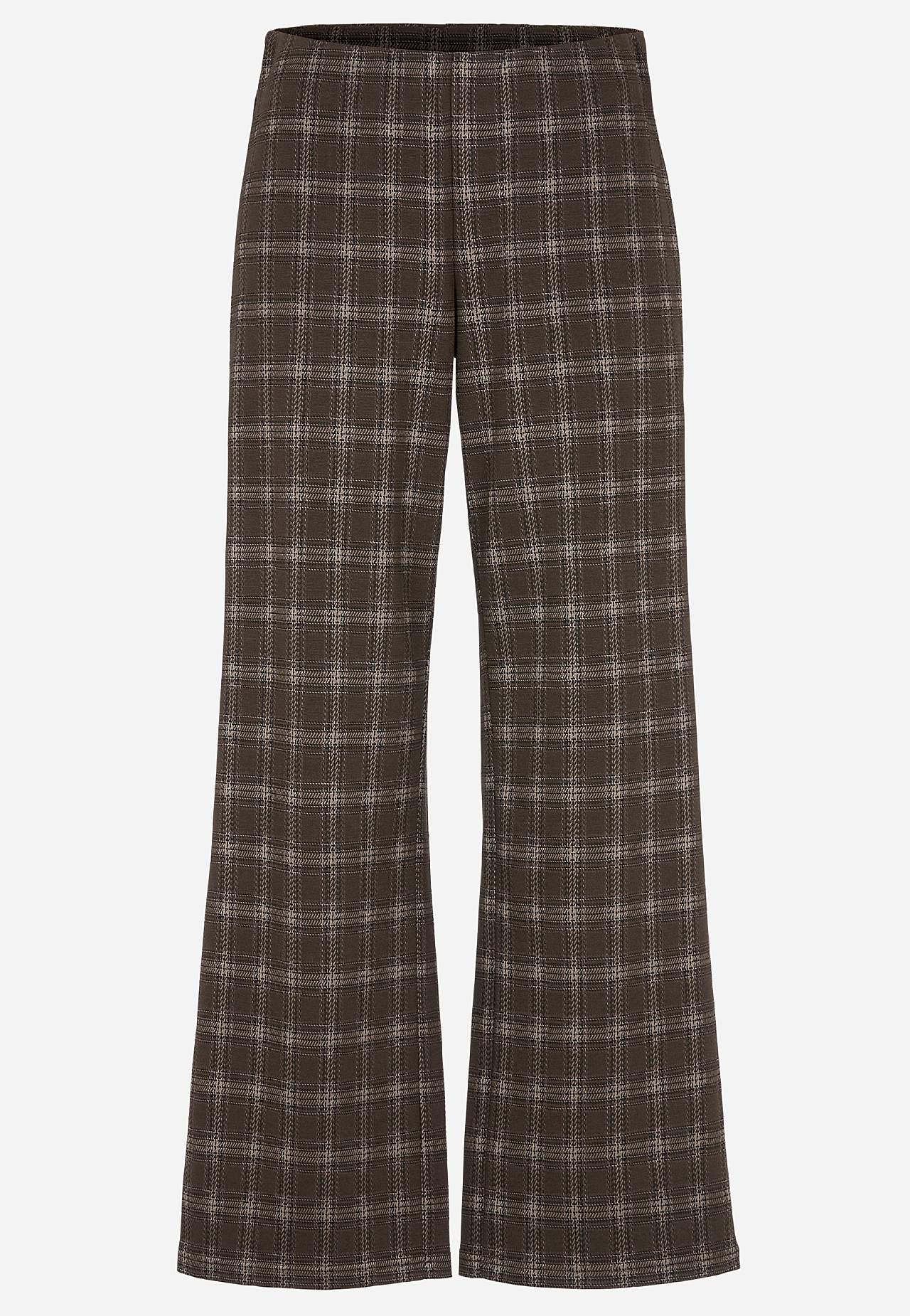 Jersey pants with straight legs