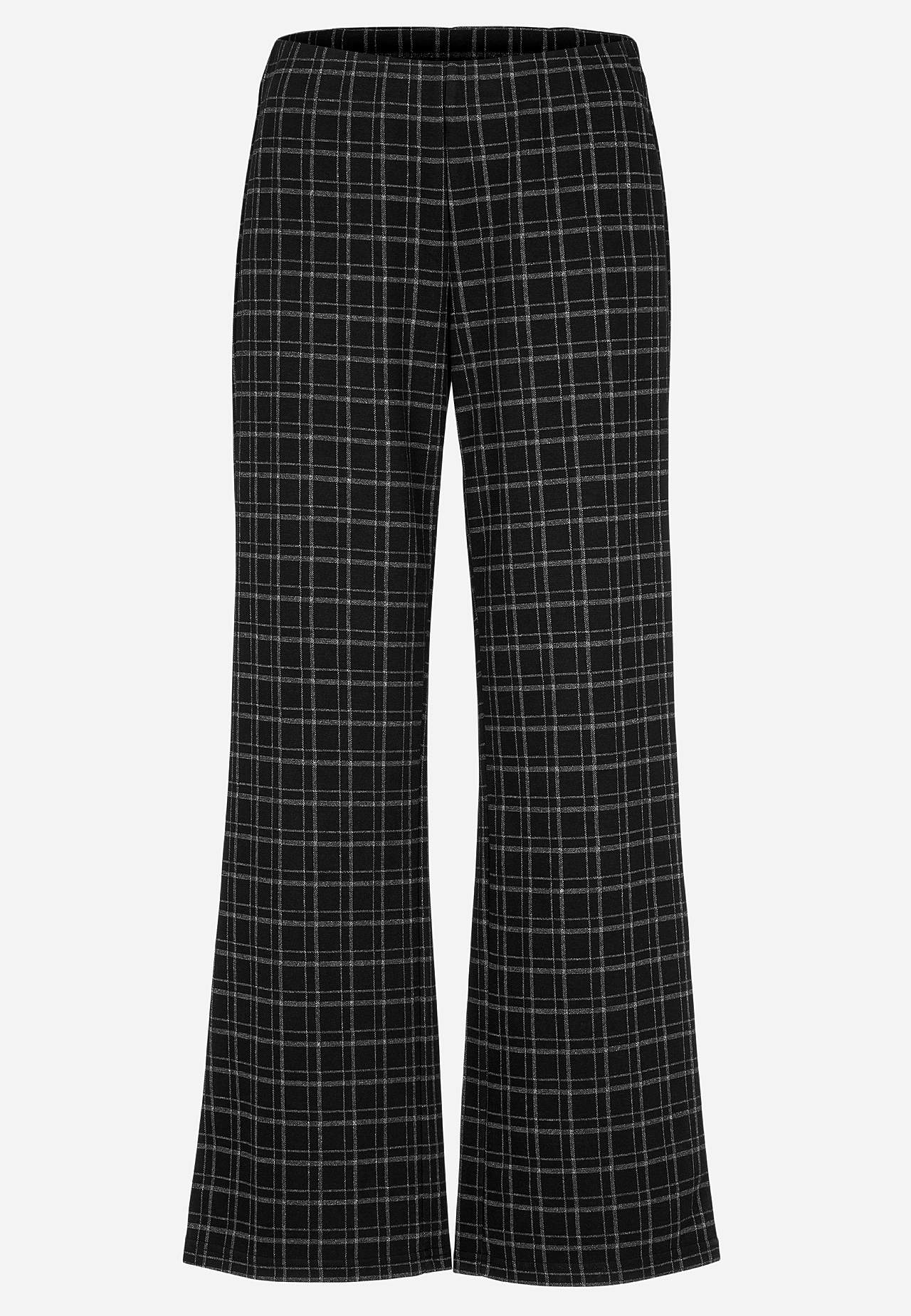 Jersey pants with straight legs