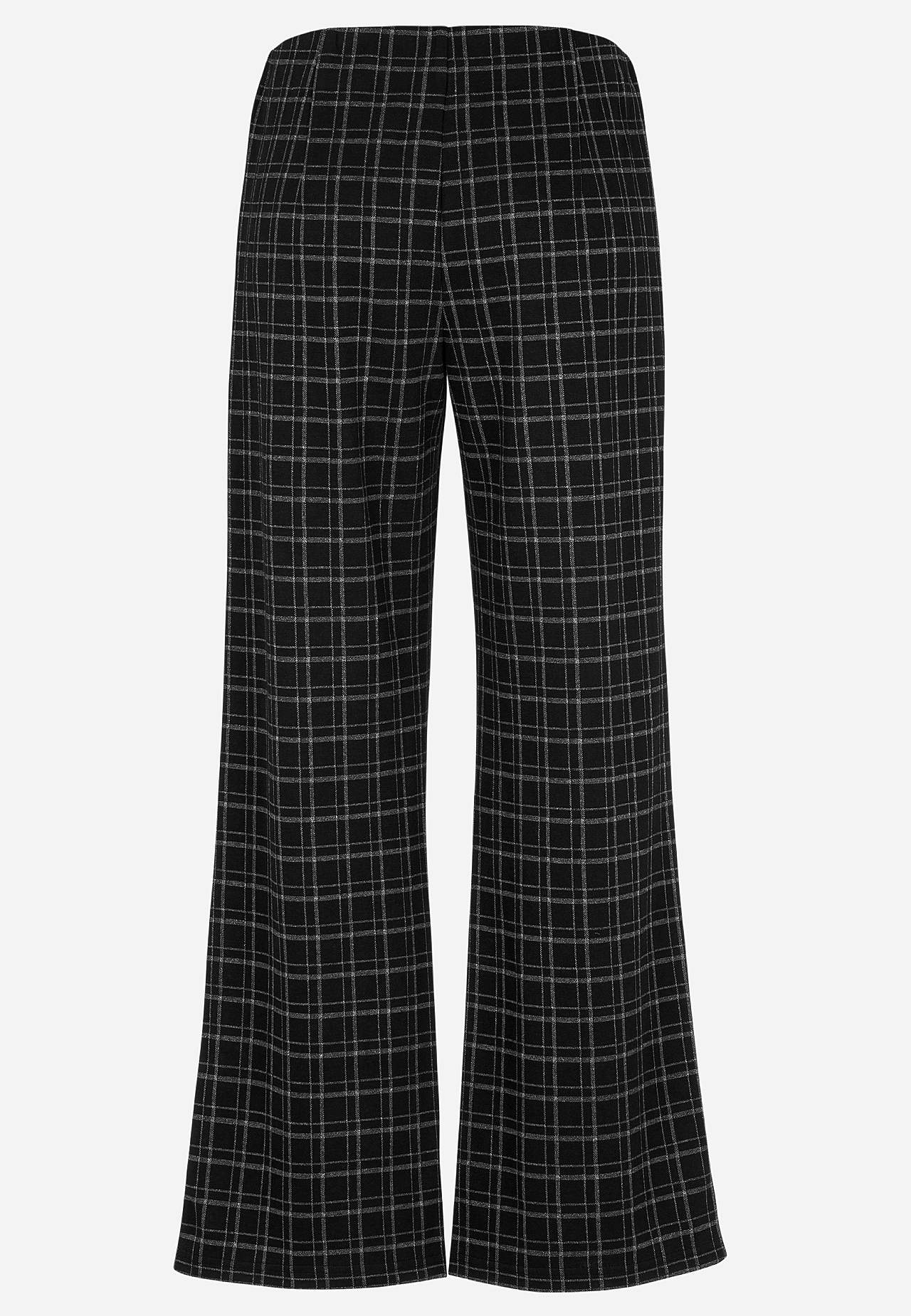 Jersey pants with straight legs